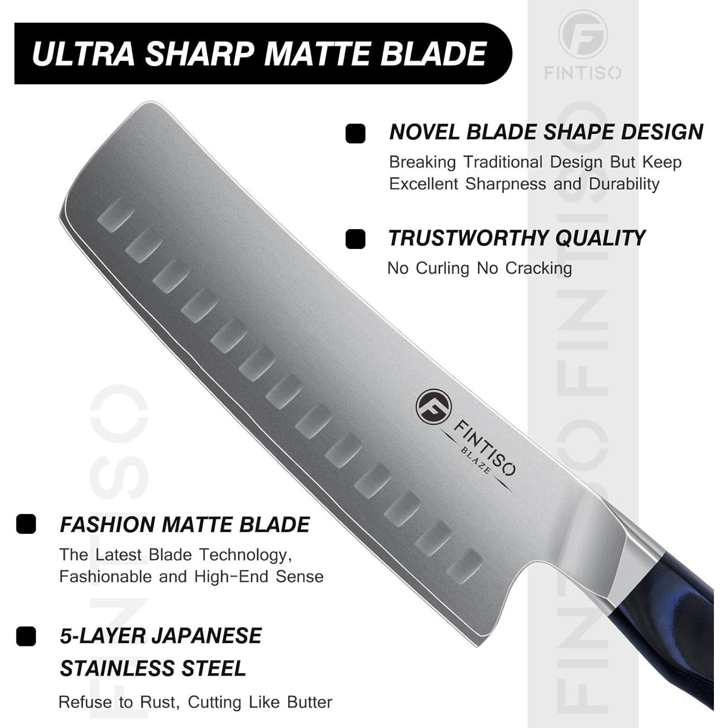 Cuchillo Nakiri FINTISO 17.78 cm Acero Inoxidable G10