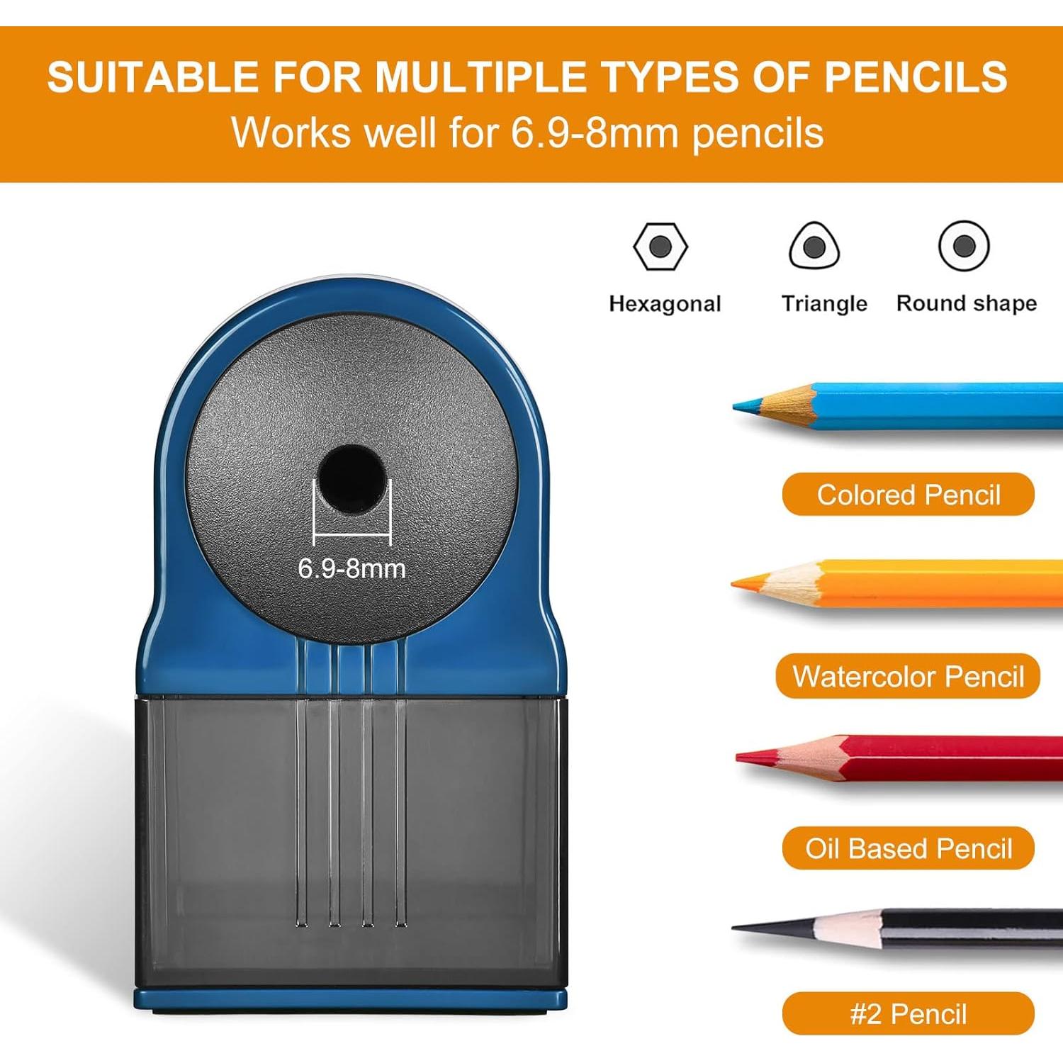 Sacapuntas Manual Ajustable TUUGOTOUU Azul 5 Grosores