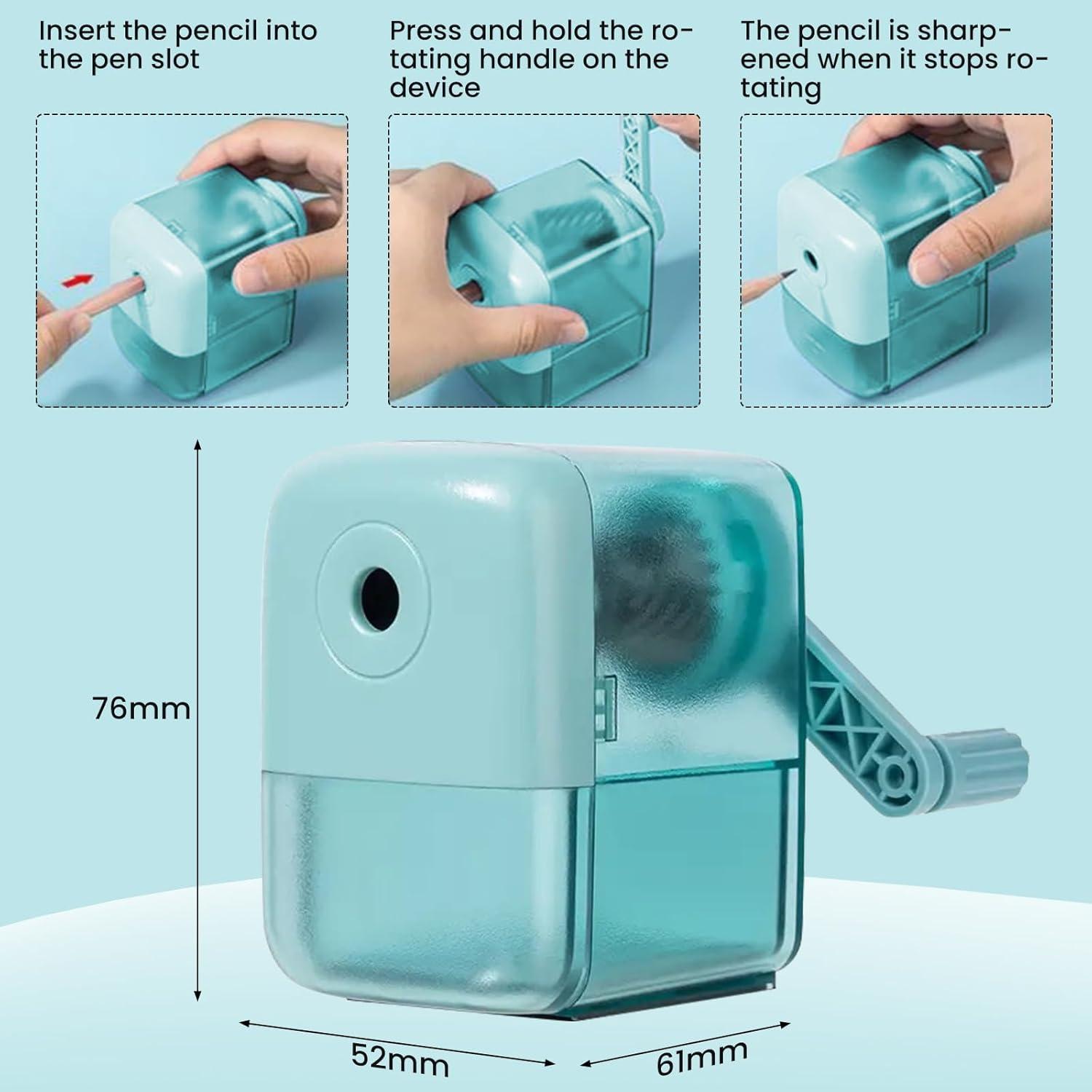 Sacapuntas Manual ZQS X60 Verde para Lápices 6.5-8 mm