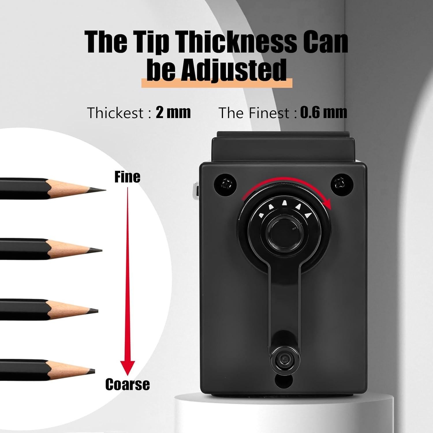 Sacapuntas Manual Muxdilu con Punta Ajustable para Lápices