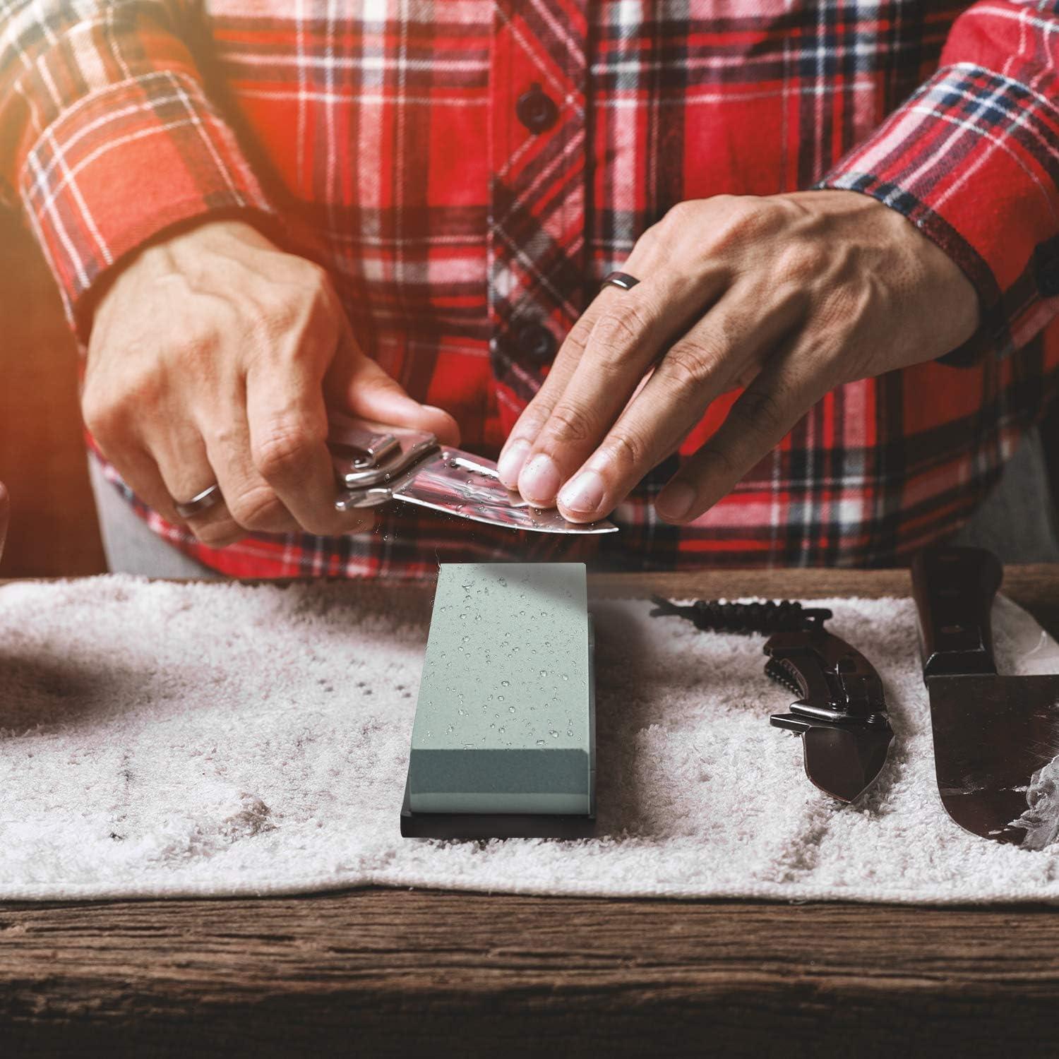 Juego de piedras de afilar KEENBEST 2 lados Grit 400/1000 y 3000/8000