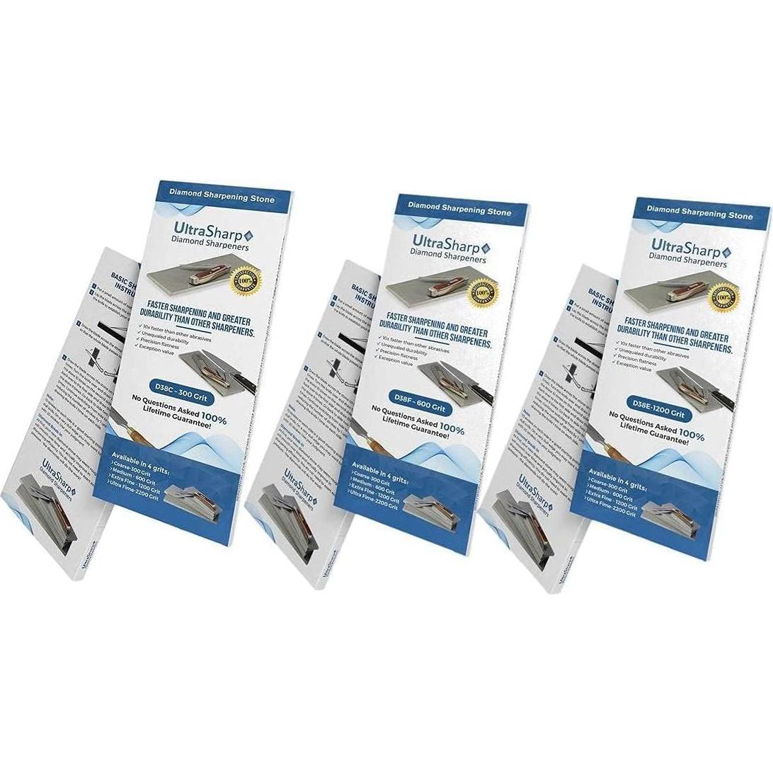 Juego de Piedras de Afilar Ultrasharp 20.3x7.6 cm Grano 300/600/1200