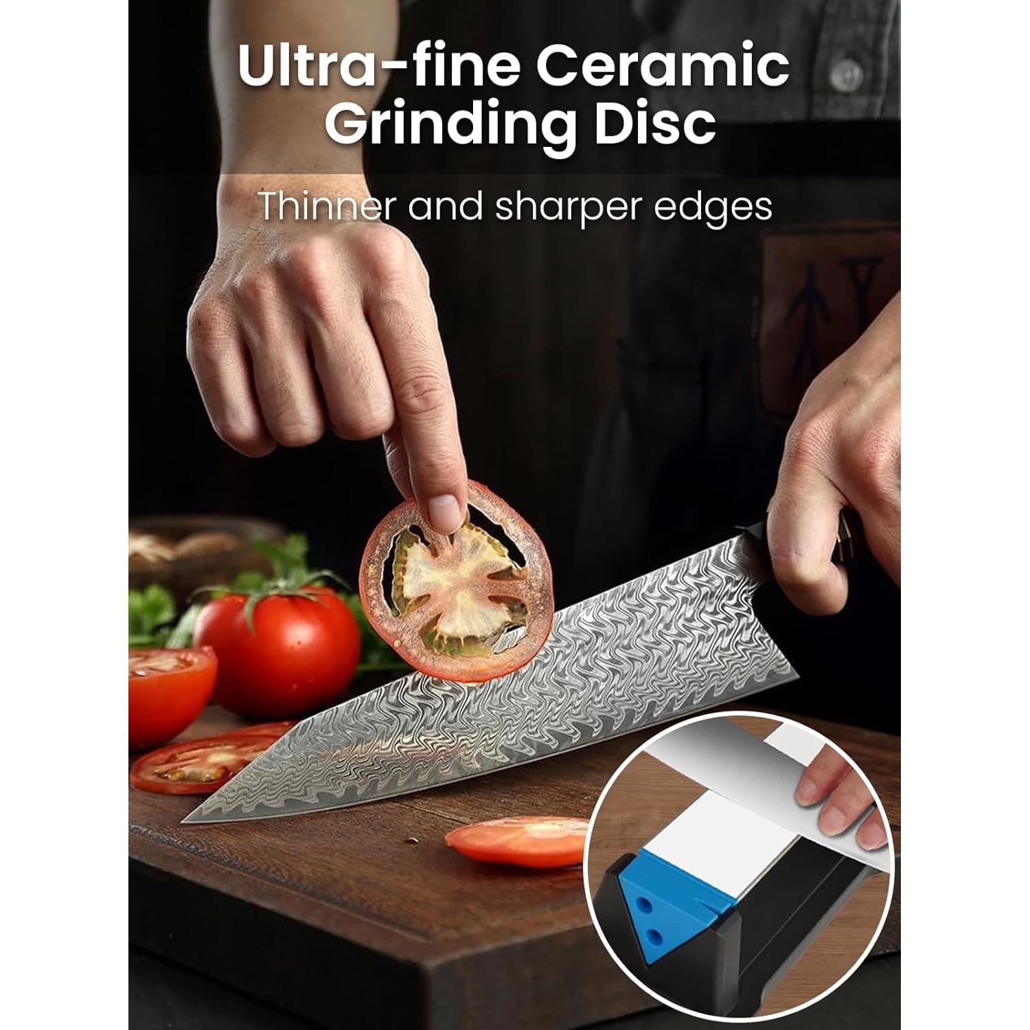 Kit Afilador de Cuchillos DOWOX 4 en 1 con Piedra de Diamante