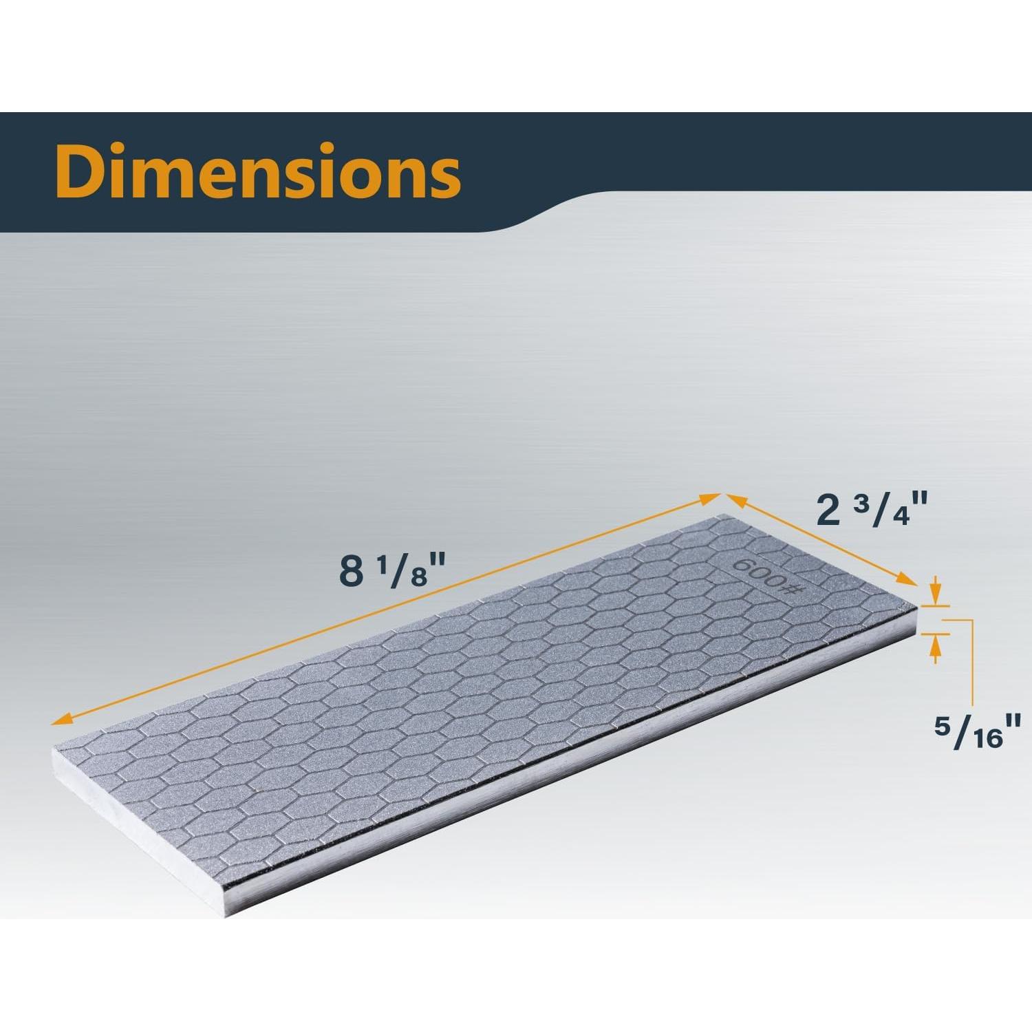 Piedra de Afilado de Diamante POWERTEC 600/1000, 21.5x8 cm