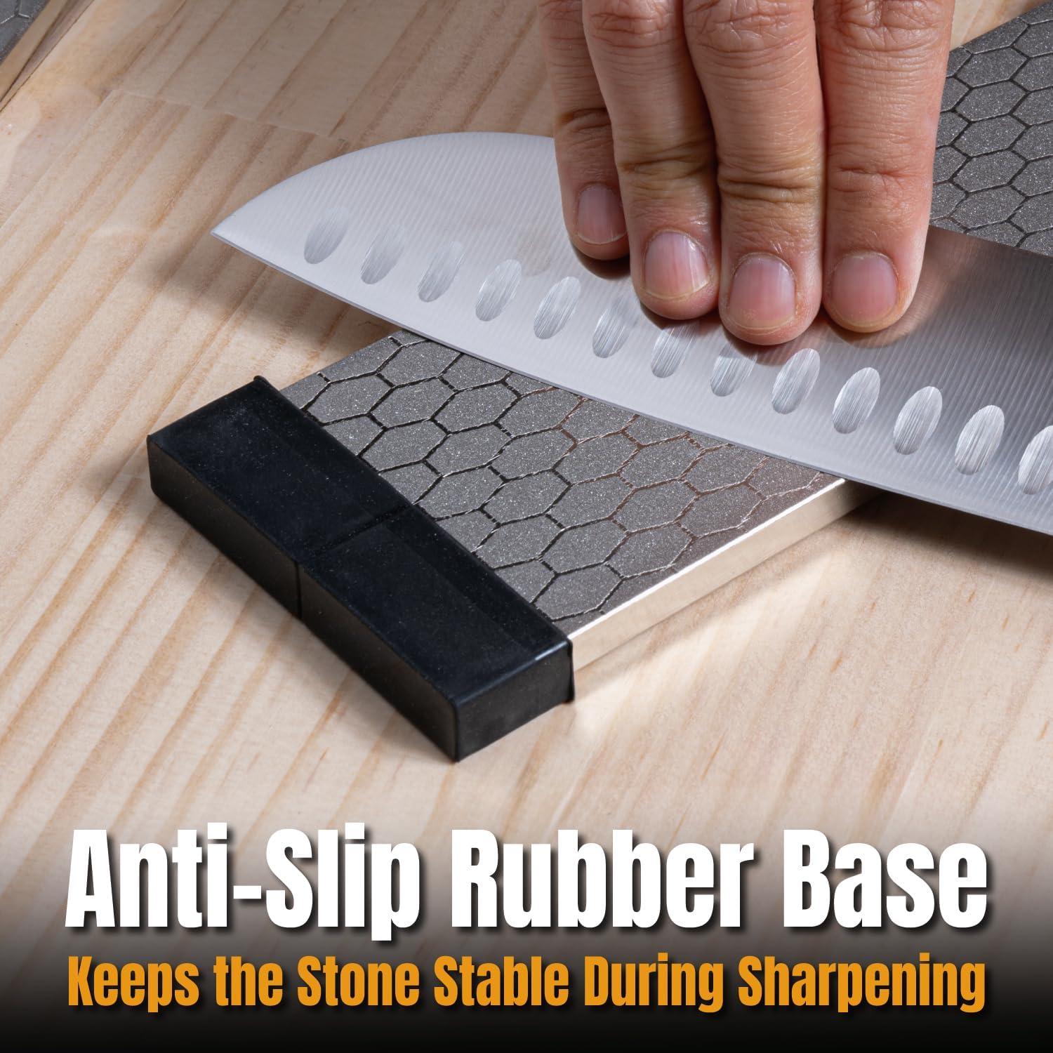 Piedra de Afilado de Diamante POWERTEC 600/1000, 21.5x8 cm