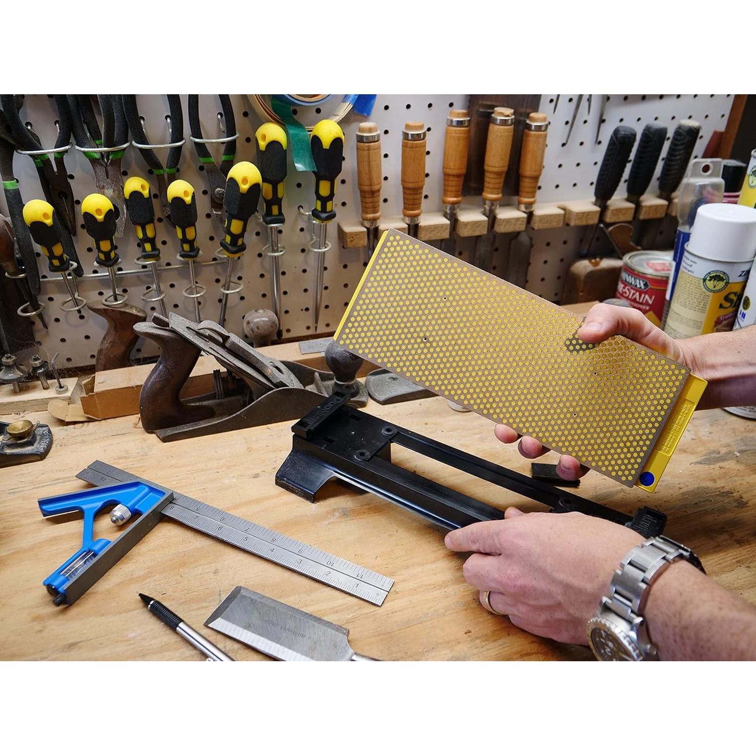 Piedra de Afilado DMT DuoSharp 8" Fino/Grueso con Base