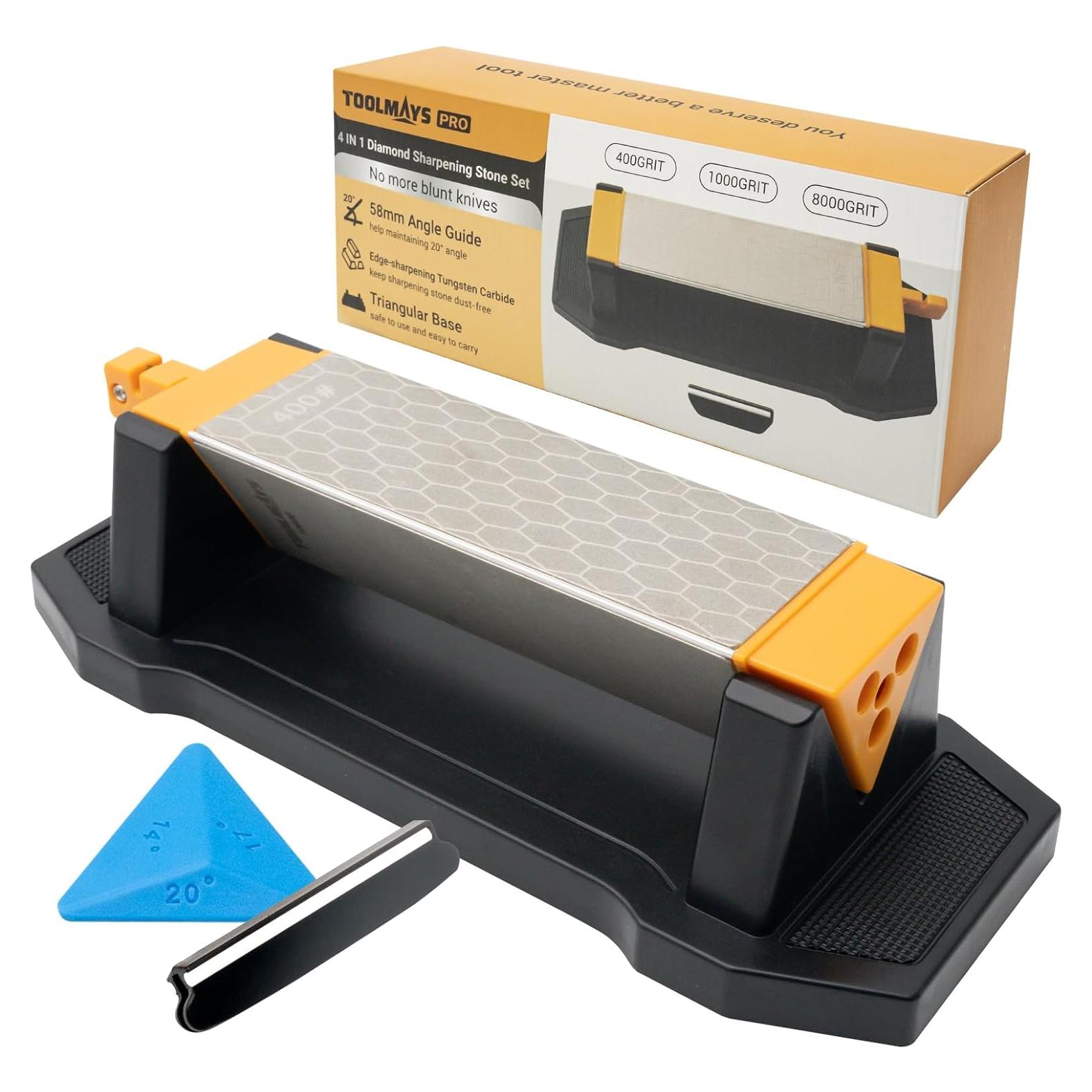Piedra de Afilar 3 Lados TOOLMAYS Grano 400/1000/8000