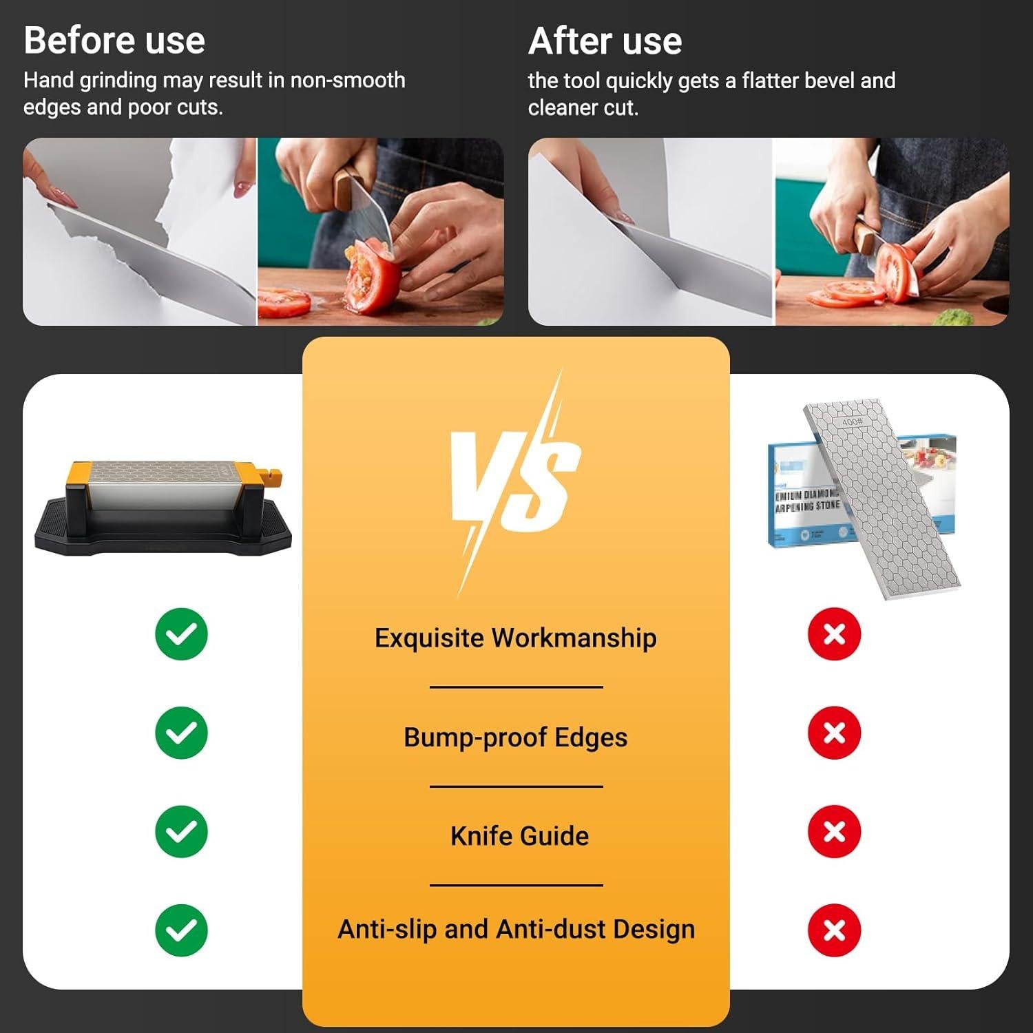 Piedra de Afilar 3 Lados TOOLMAYS Grano 400/1000/8000