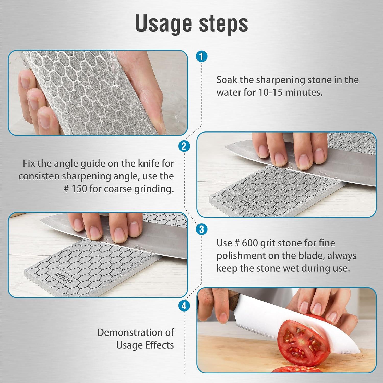 Piedra de Afilado de Diamante S SATC 20.32 cm Grano 150/600