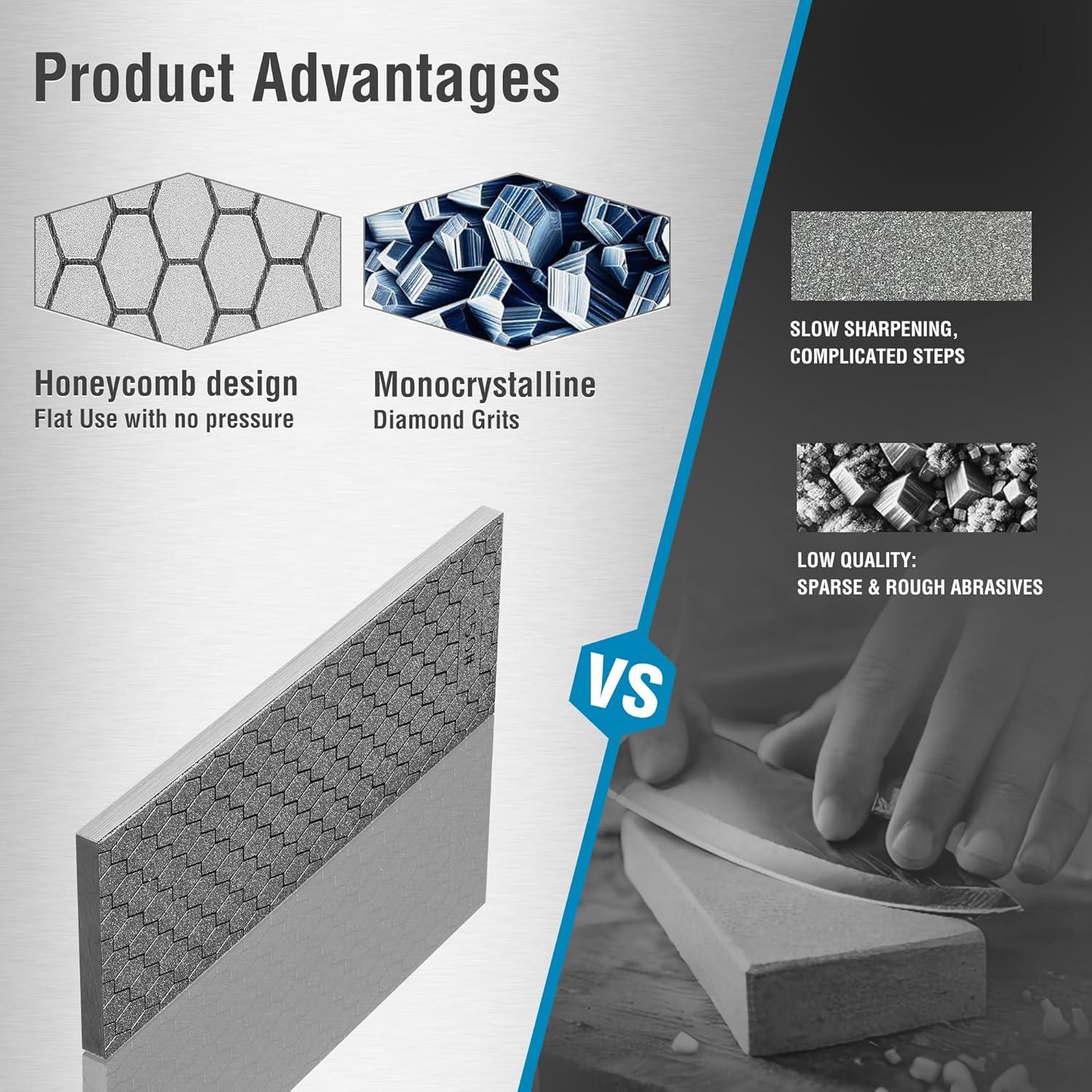Piedra de Afilado de Diamante S SATC 20.32 cm Grano 150/600
