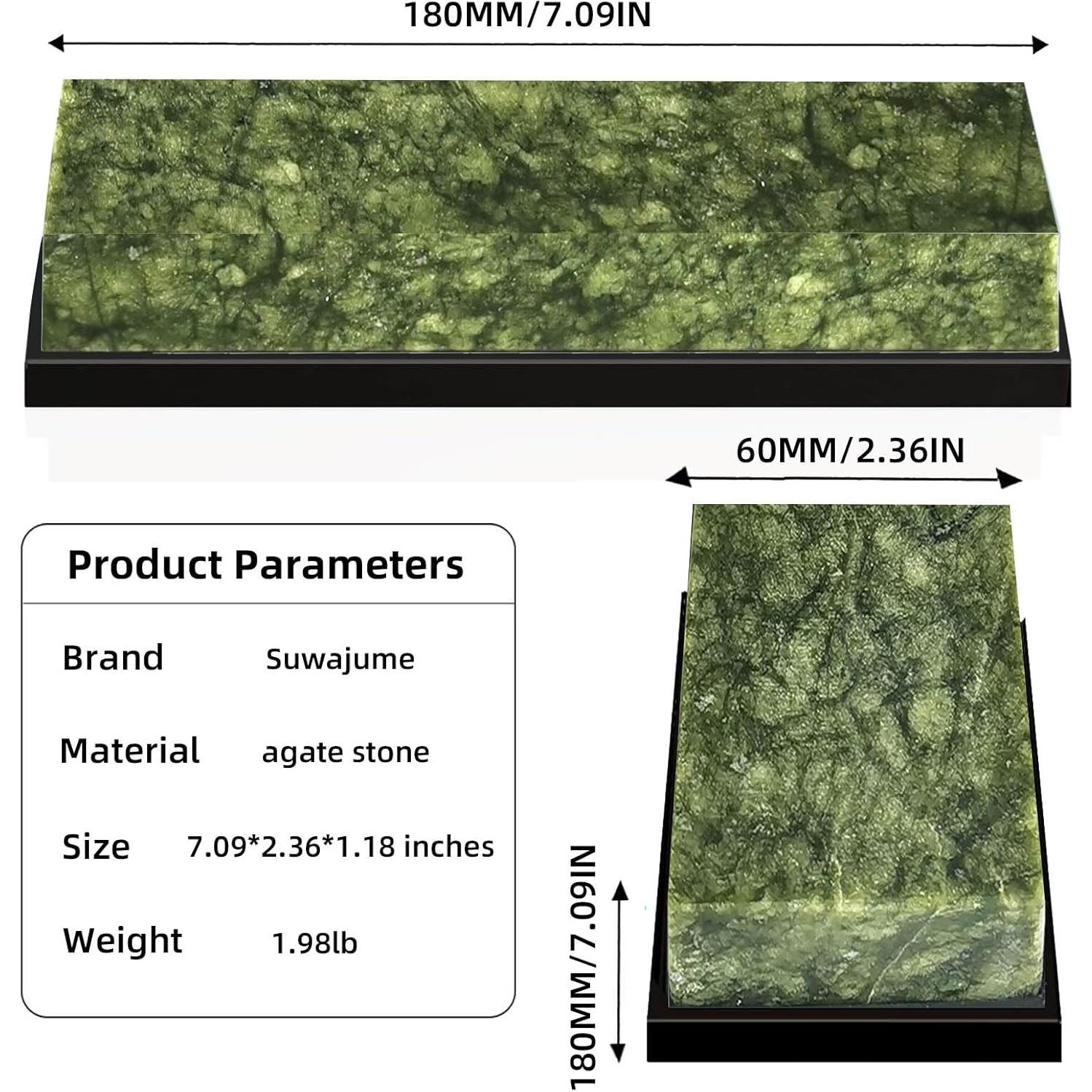 Piedra de Afilado SUWAJUME 10000 Grit Natural Verde 180x60x30mm