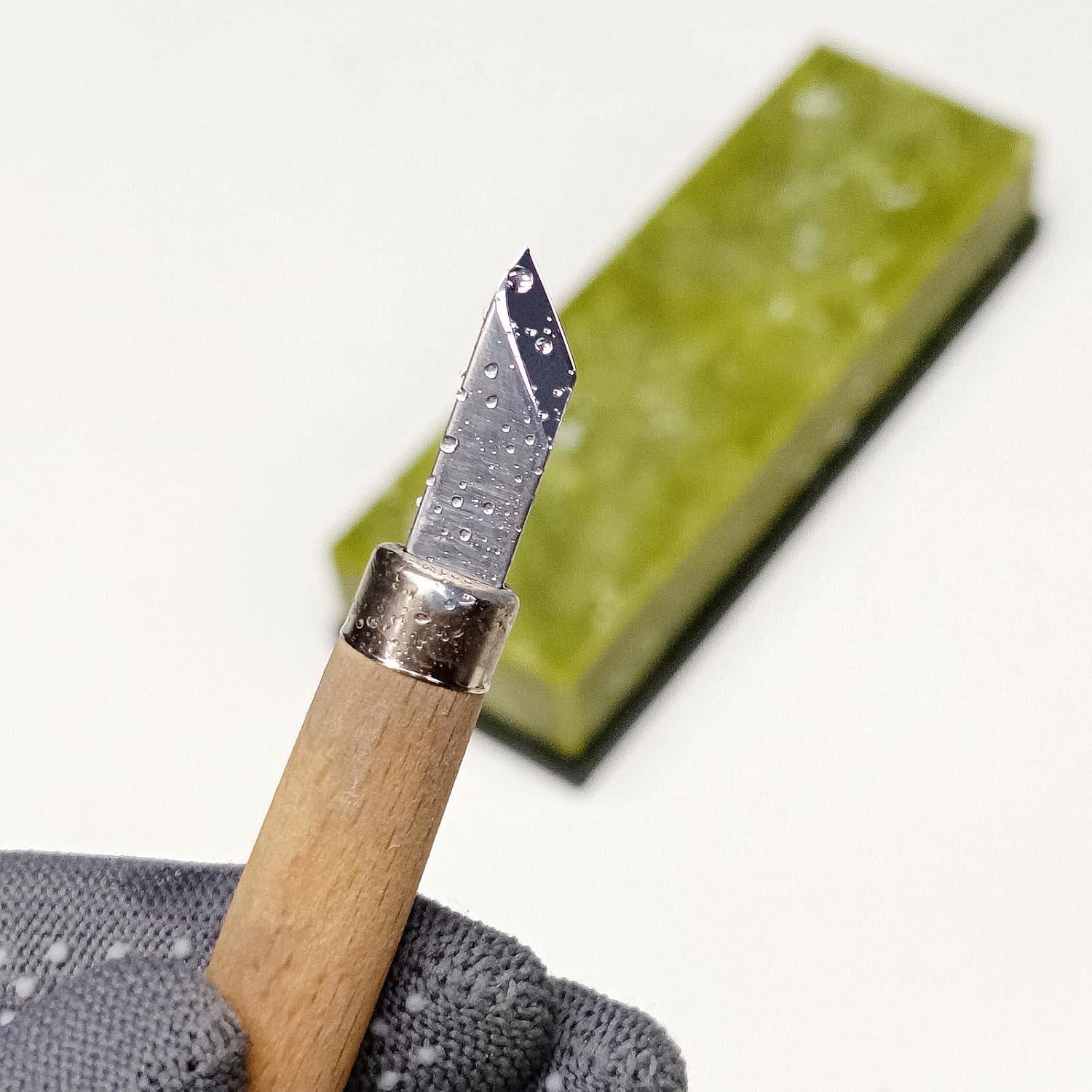 Piedra de Afilado SUWAJUME 10000 Grit Natural Verde 180x60x30mm