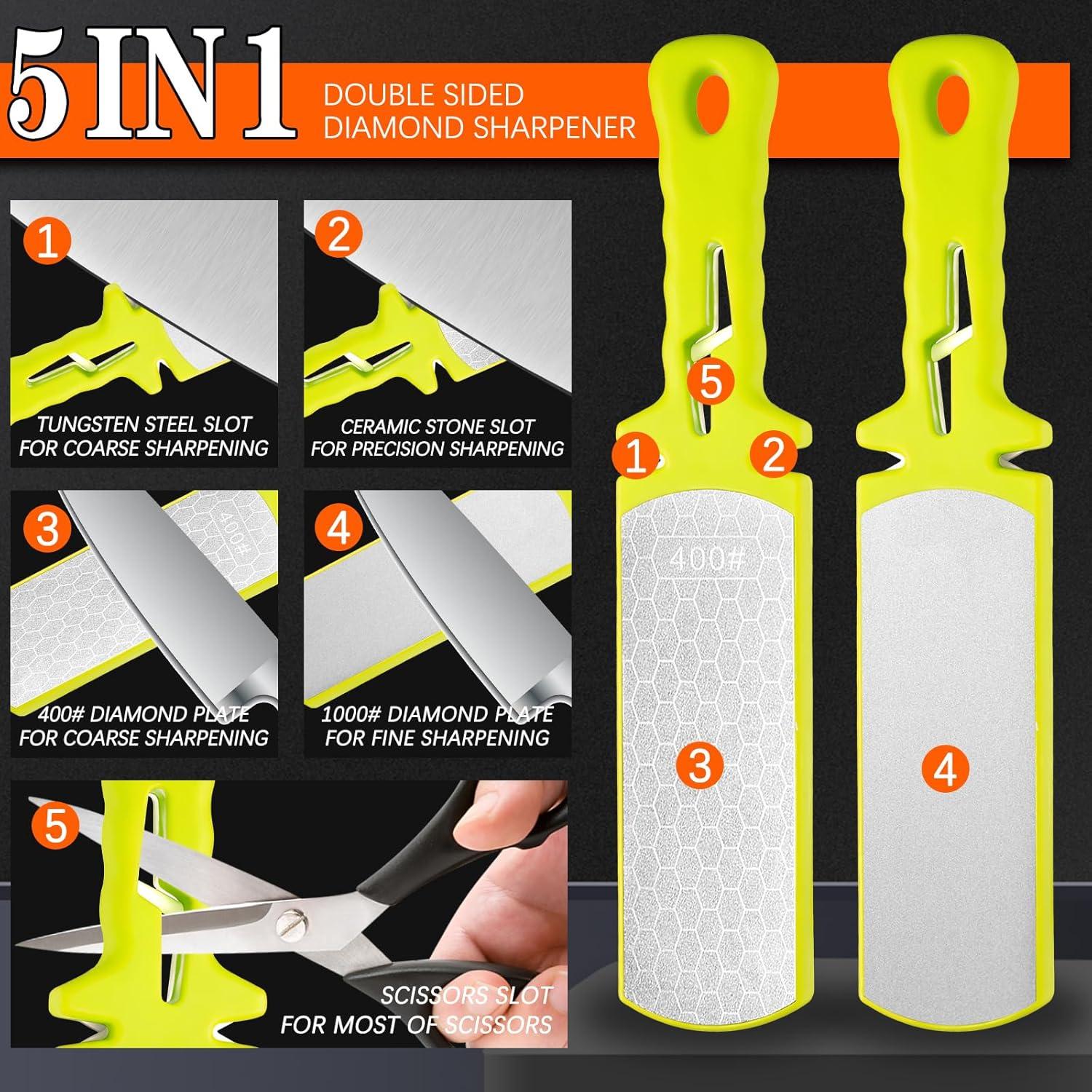 Piedra de Afilar de Diamante 5 en 1 Verde 400/1000 Grano