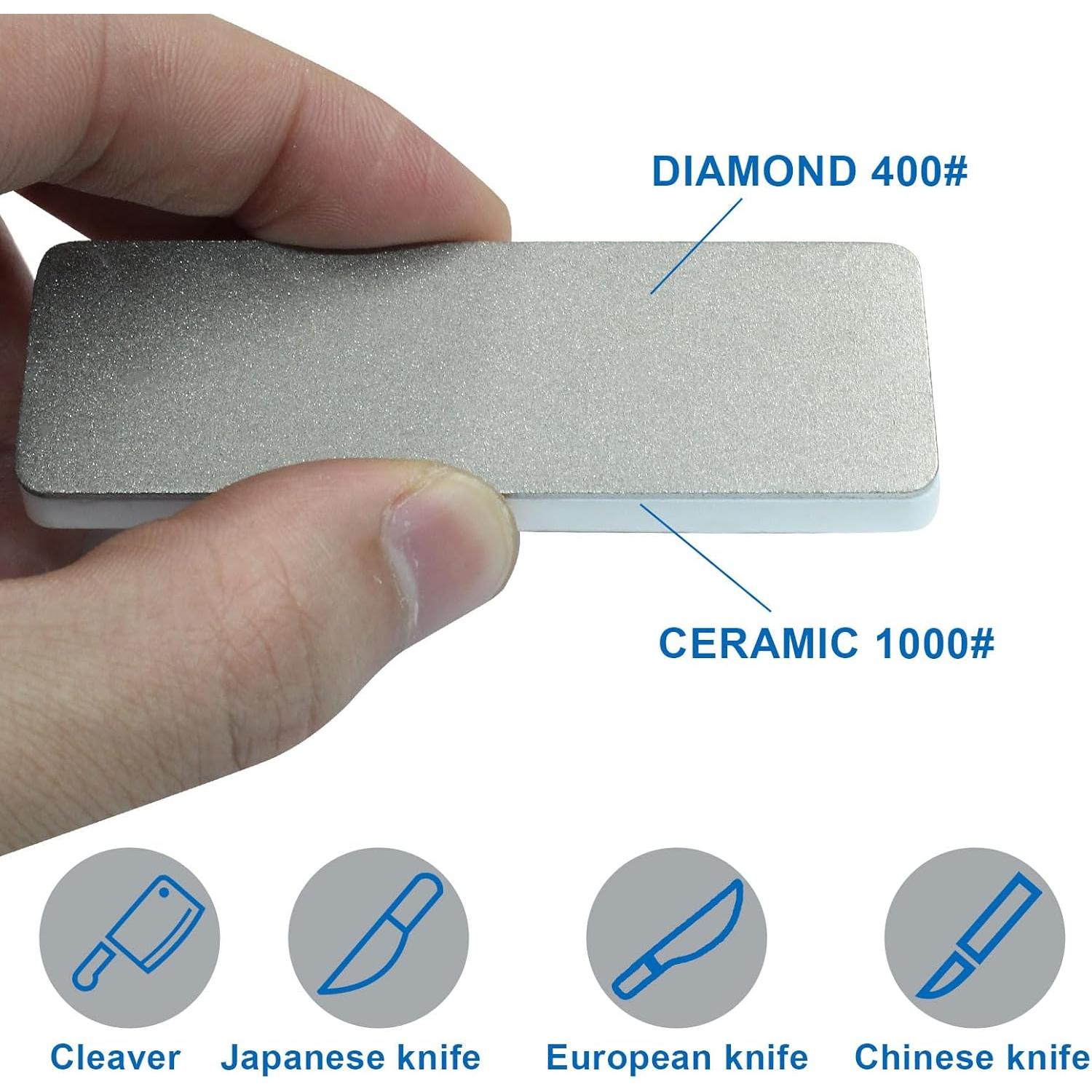 Afilador de Cuchillos Jiozermi Doble Cara 400/1000 Grano Portátil