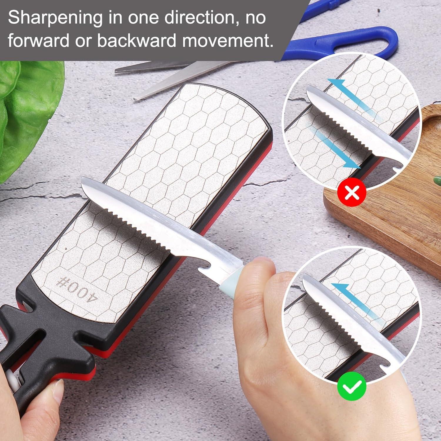 Piedra de Afilar de Diamante uxcell 400/1000 Grit 28.5cm