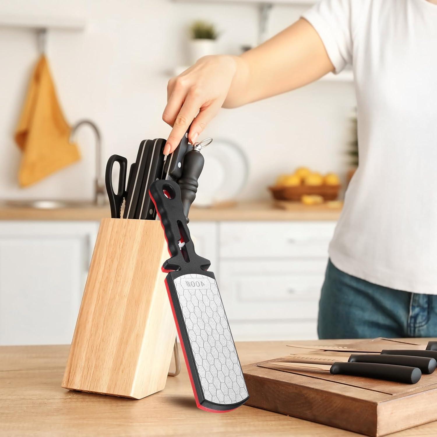 Piedra de Afilar de Diamante uxcell 400/1000 Grit 28.5cm