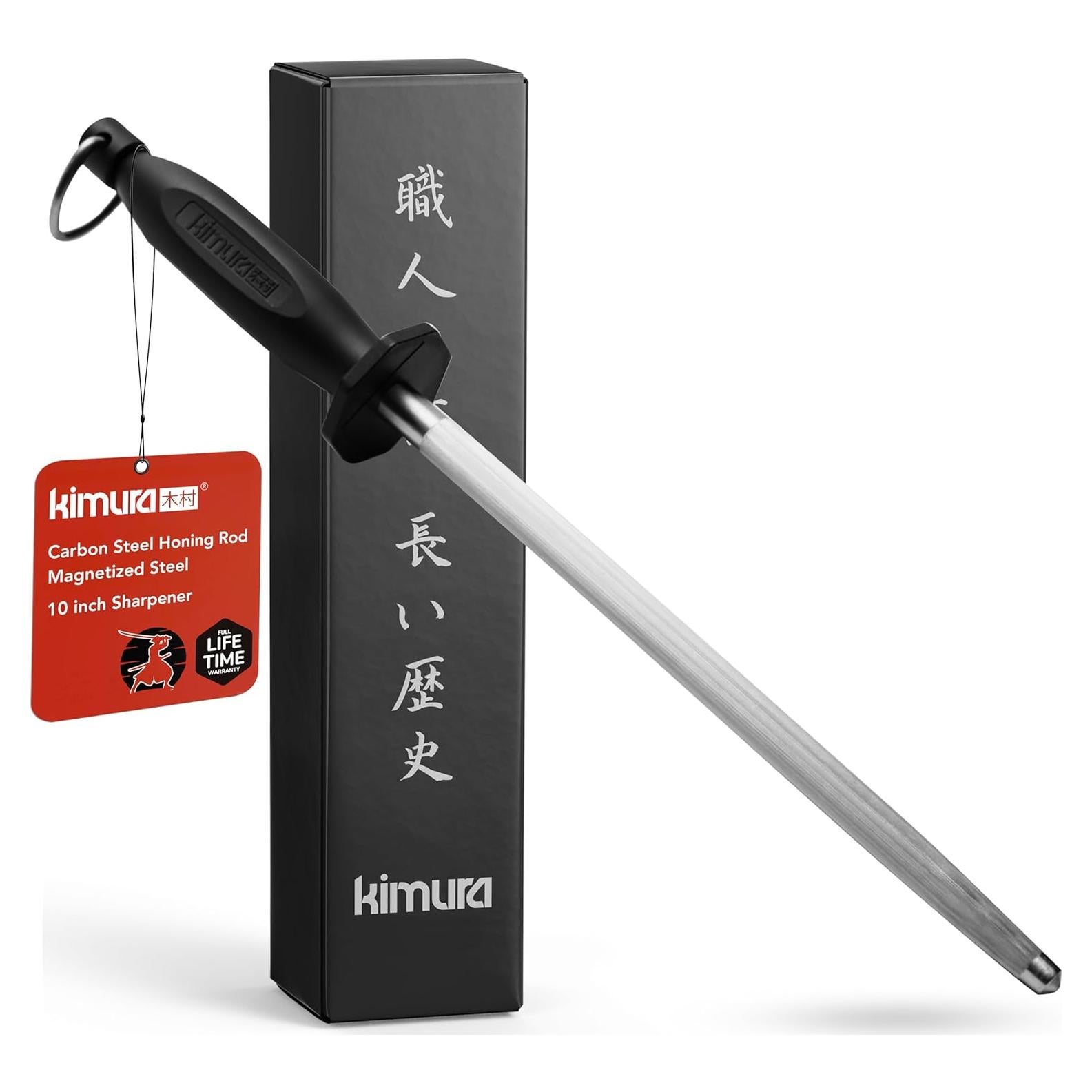 Varilla de Afilado Kimura 25.4 cm Acero al Carbono Ergonómico
