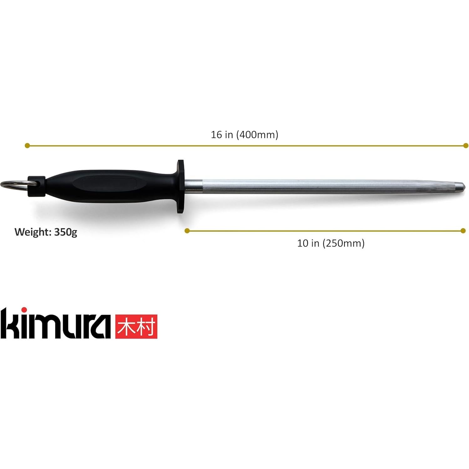 Varilla de Afilado Kimura 25.4 cm Acero al Carbono Ergonómico