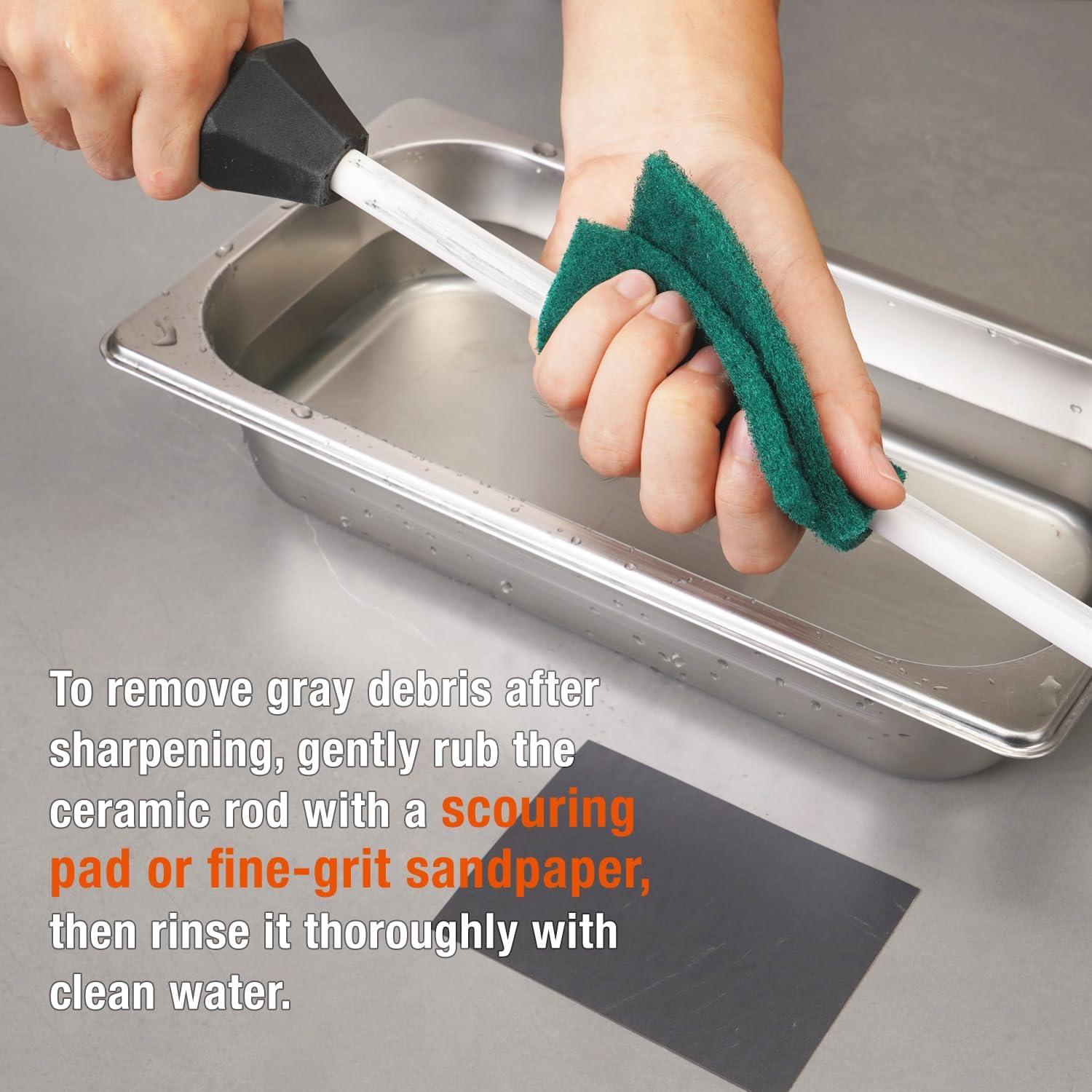 Afilador de Cuchillos Cerámico Sharpeak 17.5" con Guías