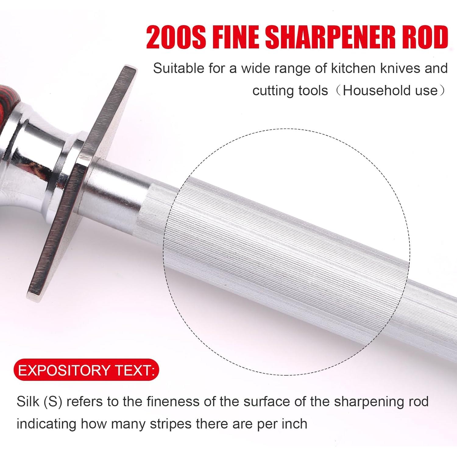 Varilla de Afilado Fina Azhou 30.48 cm Acero al Carbono