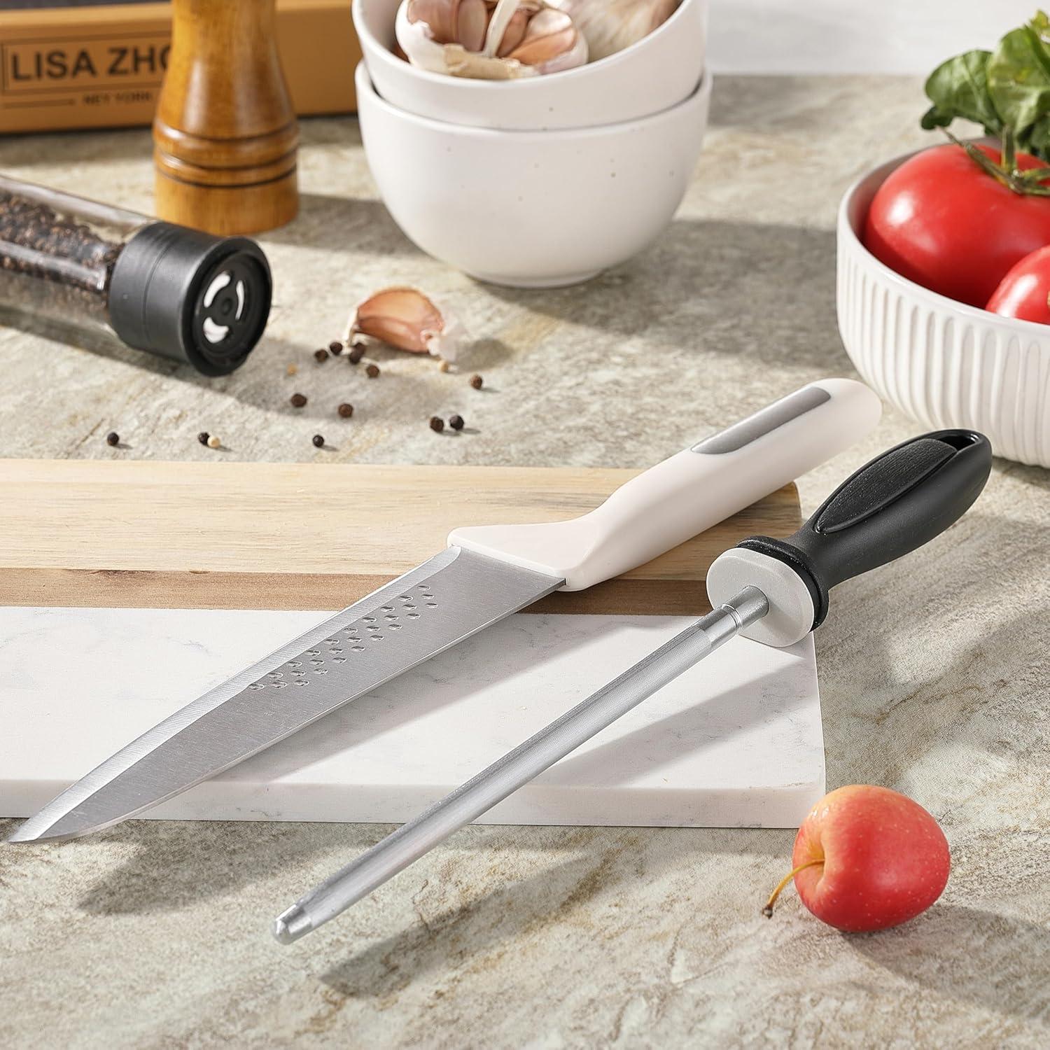 Afilador de cuchillos Little Cook 30 cm acero inoxidable negro