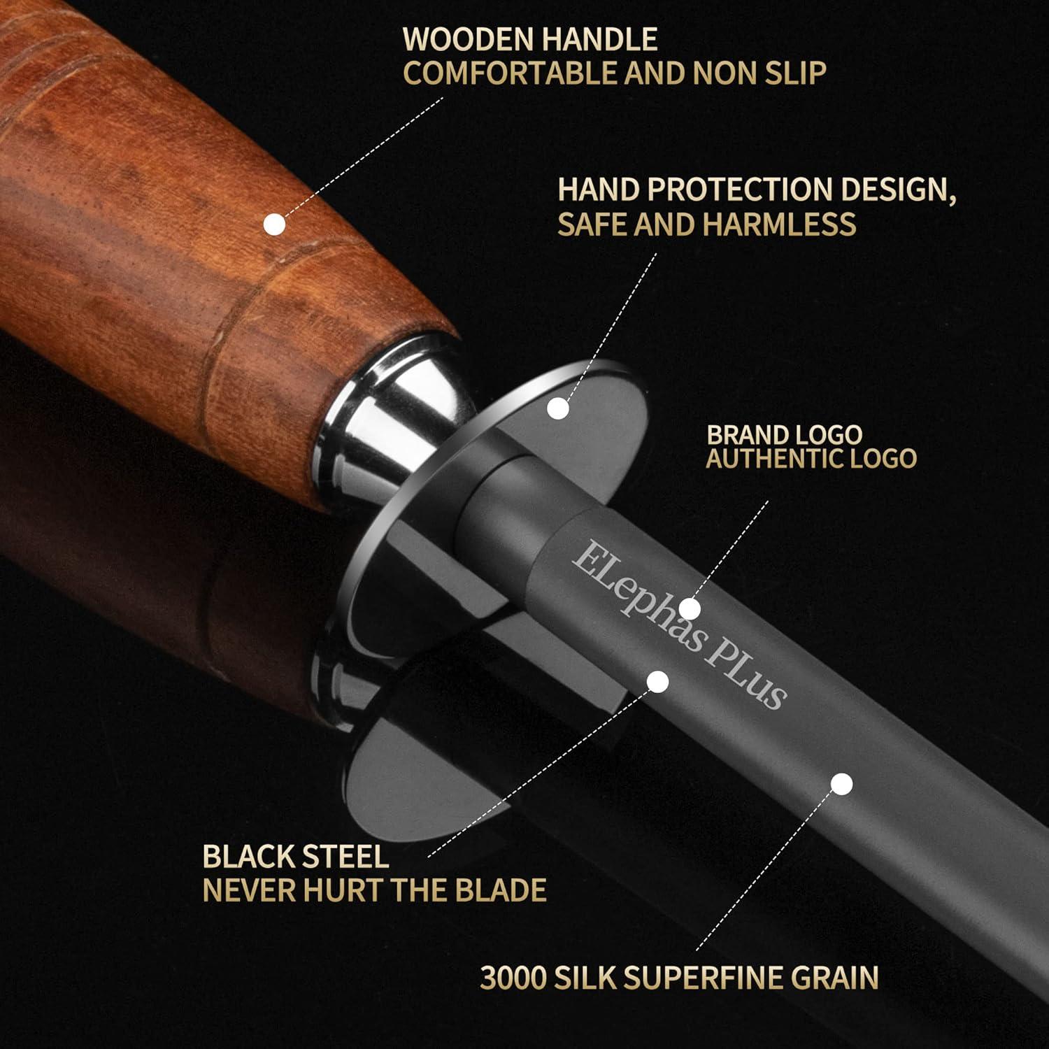 Afilador de Cuchillos ELephas Plus 30.48 cm Acero Alto Carbono