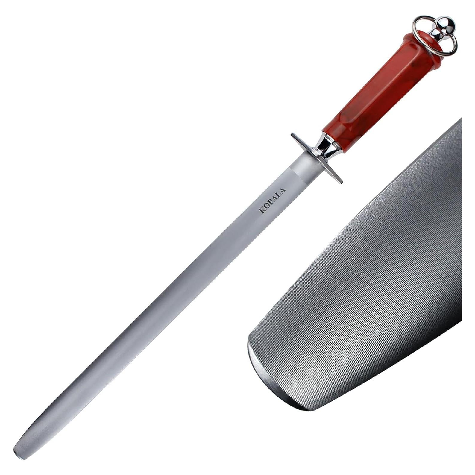 Varilla de Afilado KOPALA 30 cm Acero Alto Carbono Rojo