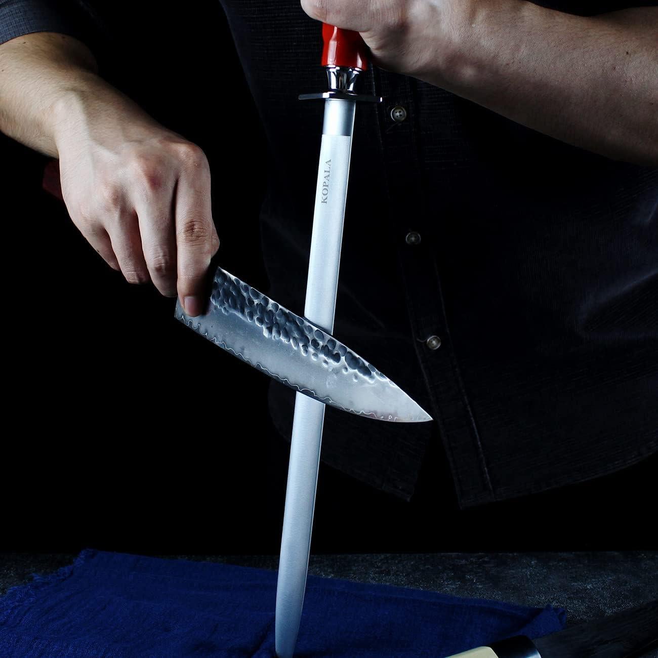 Varilla de Afilado KOPALA 30 cm Acero Alto Carbono Rojo