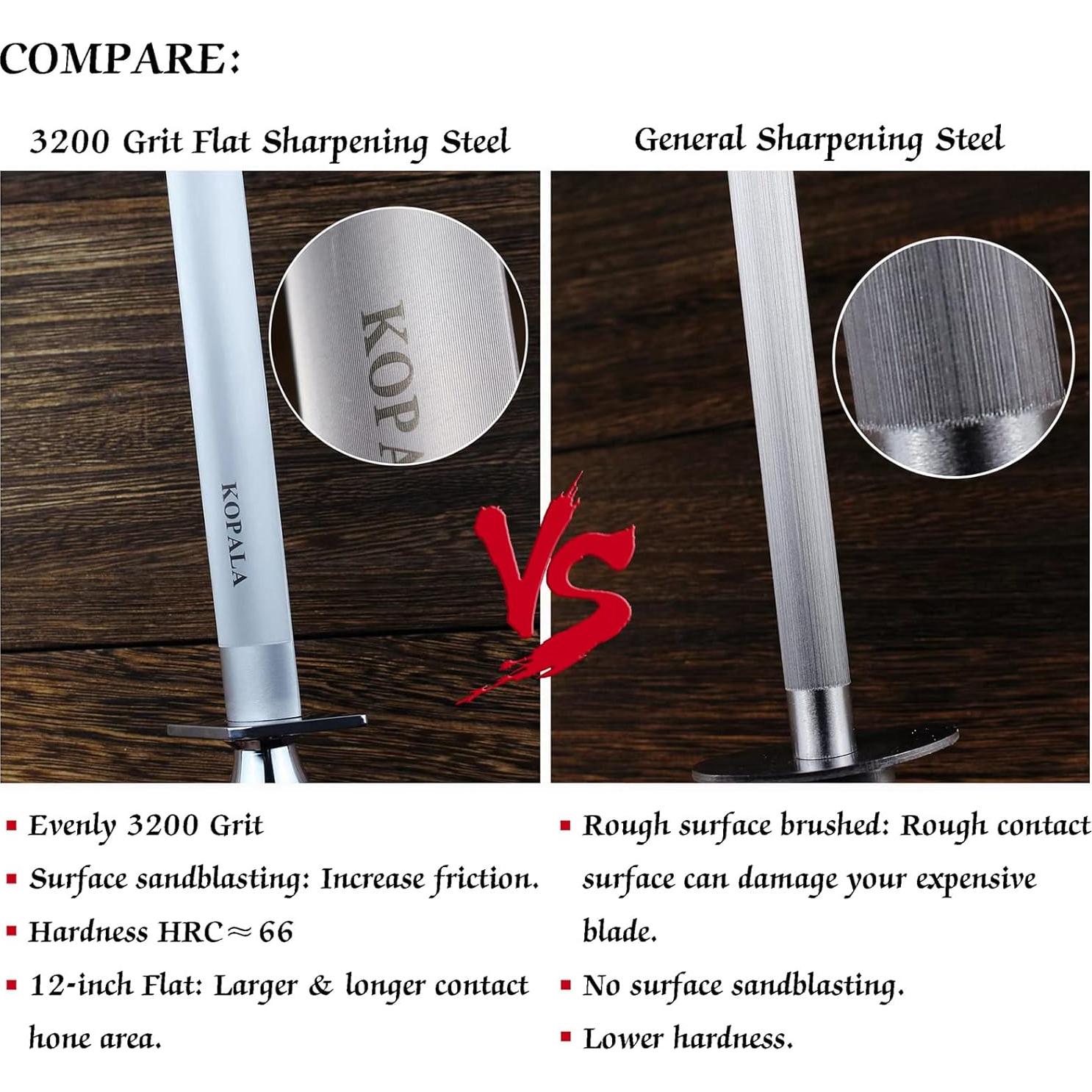 Varilla de Afilado KOPALA 30 cm Acero Alto Carbono Rojo