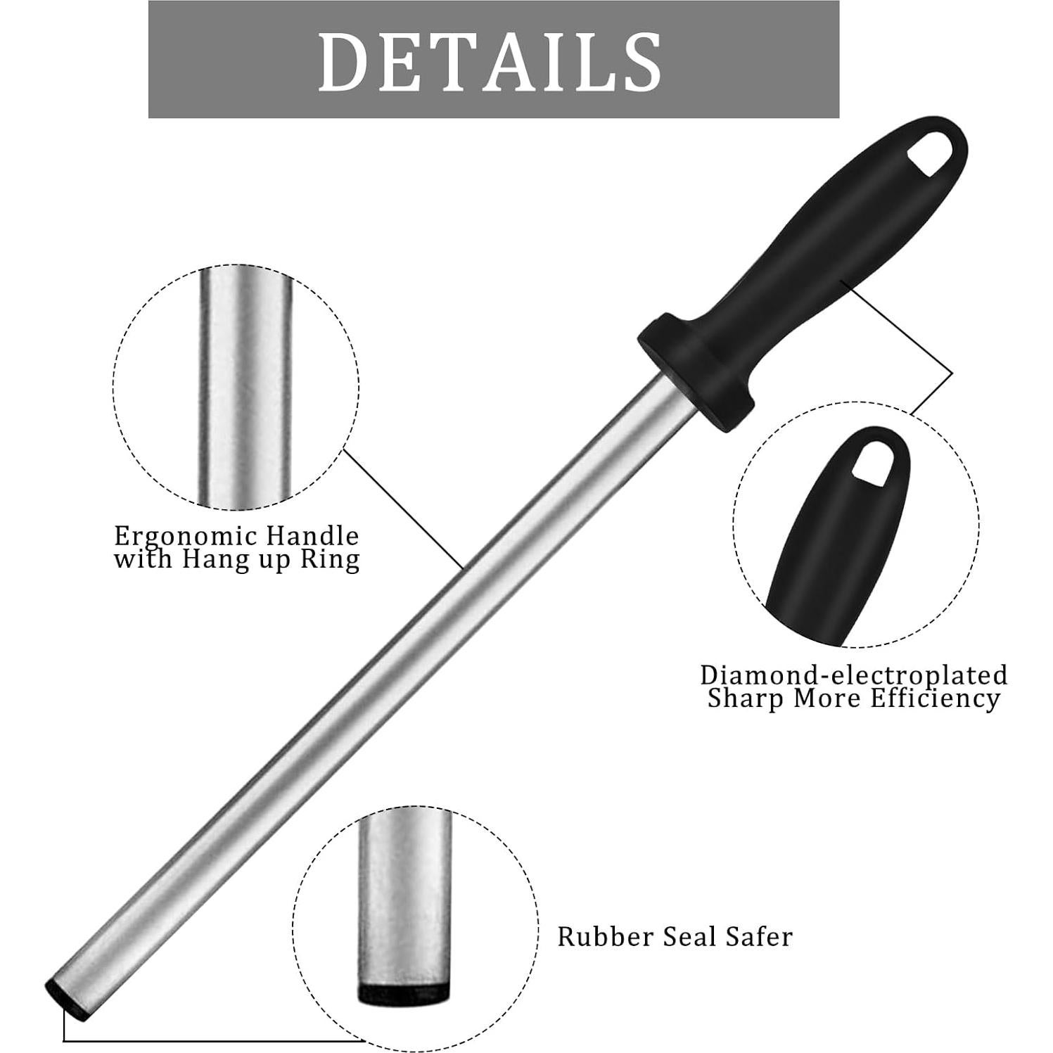 Varilla de Afilado de Diamante FICARTS 30 cm Profesional