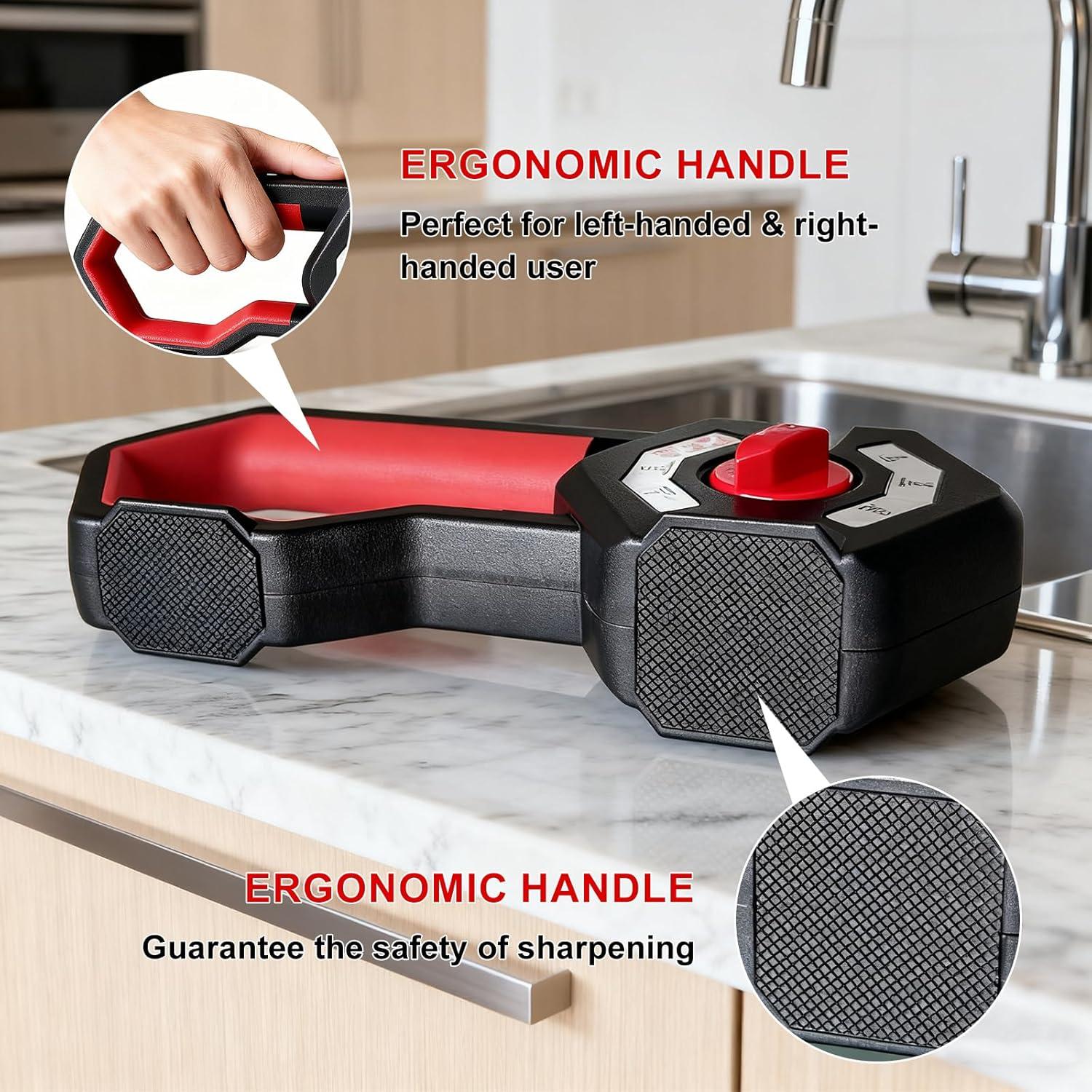 Afilador de cuchillos 6 en 1 MoonWinks con base antideslizante