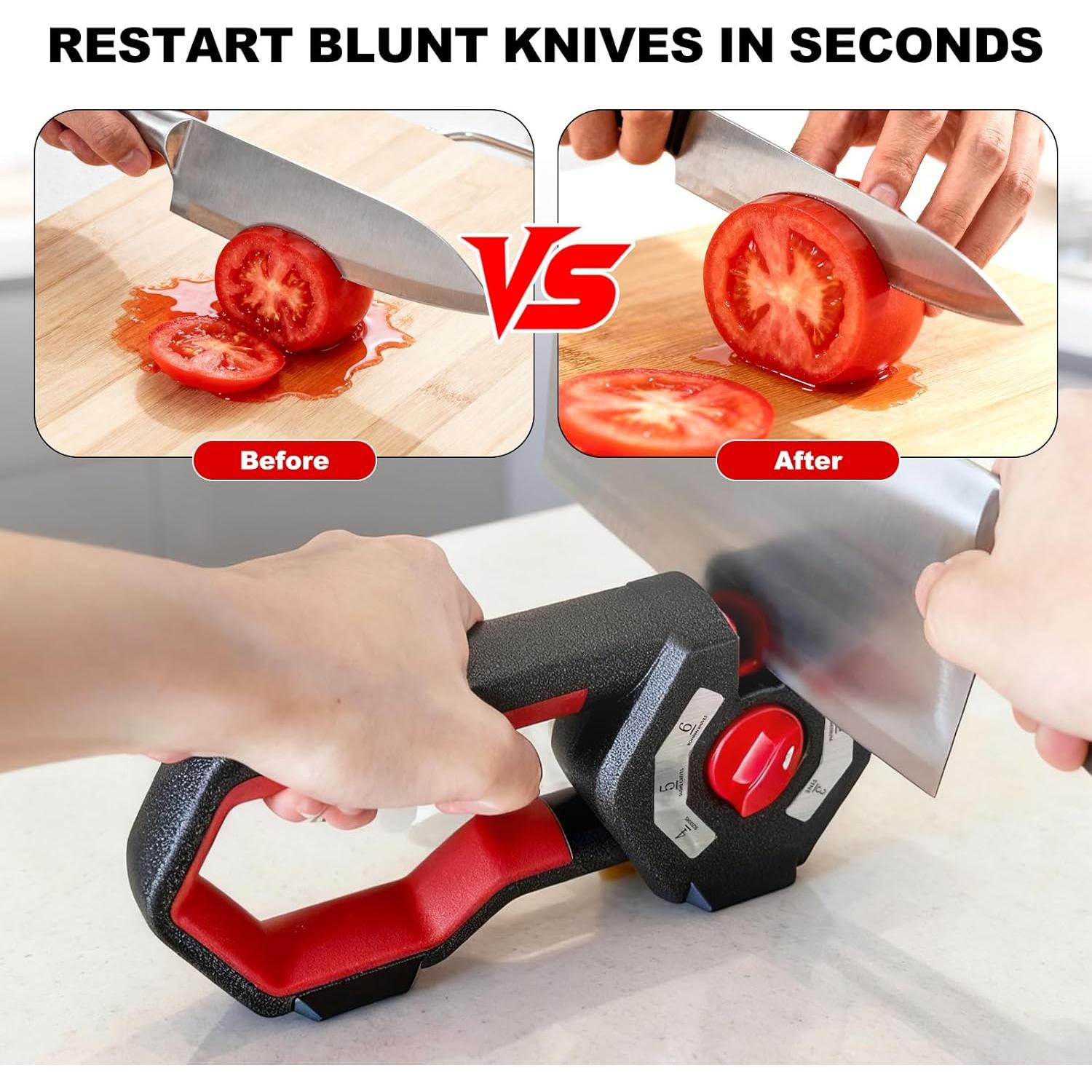 Afilador de cuchillos 6 en 1 MoonWinks con base antideslizante