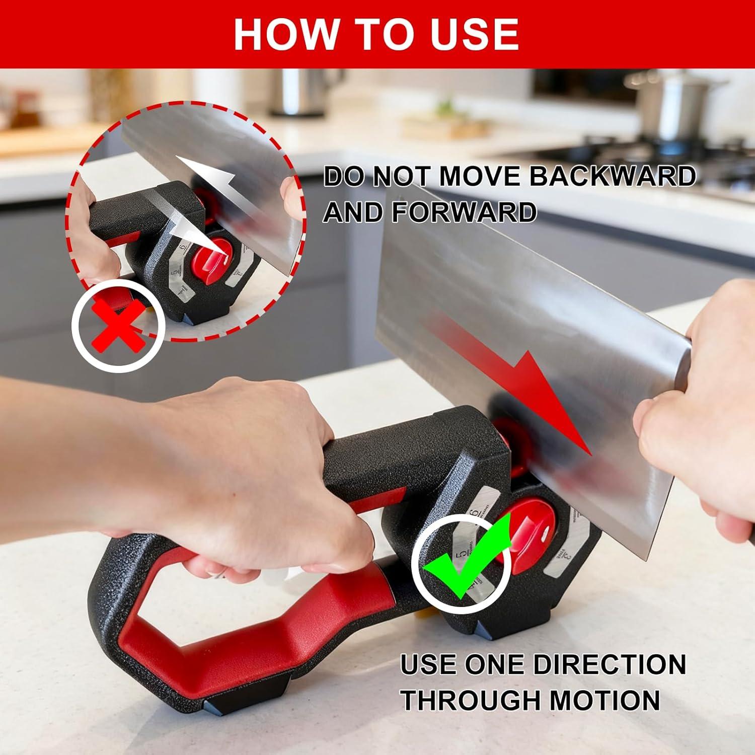 Afilador de cuchillos 6 en 1 MoonWinks con base antideslizante