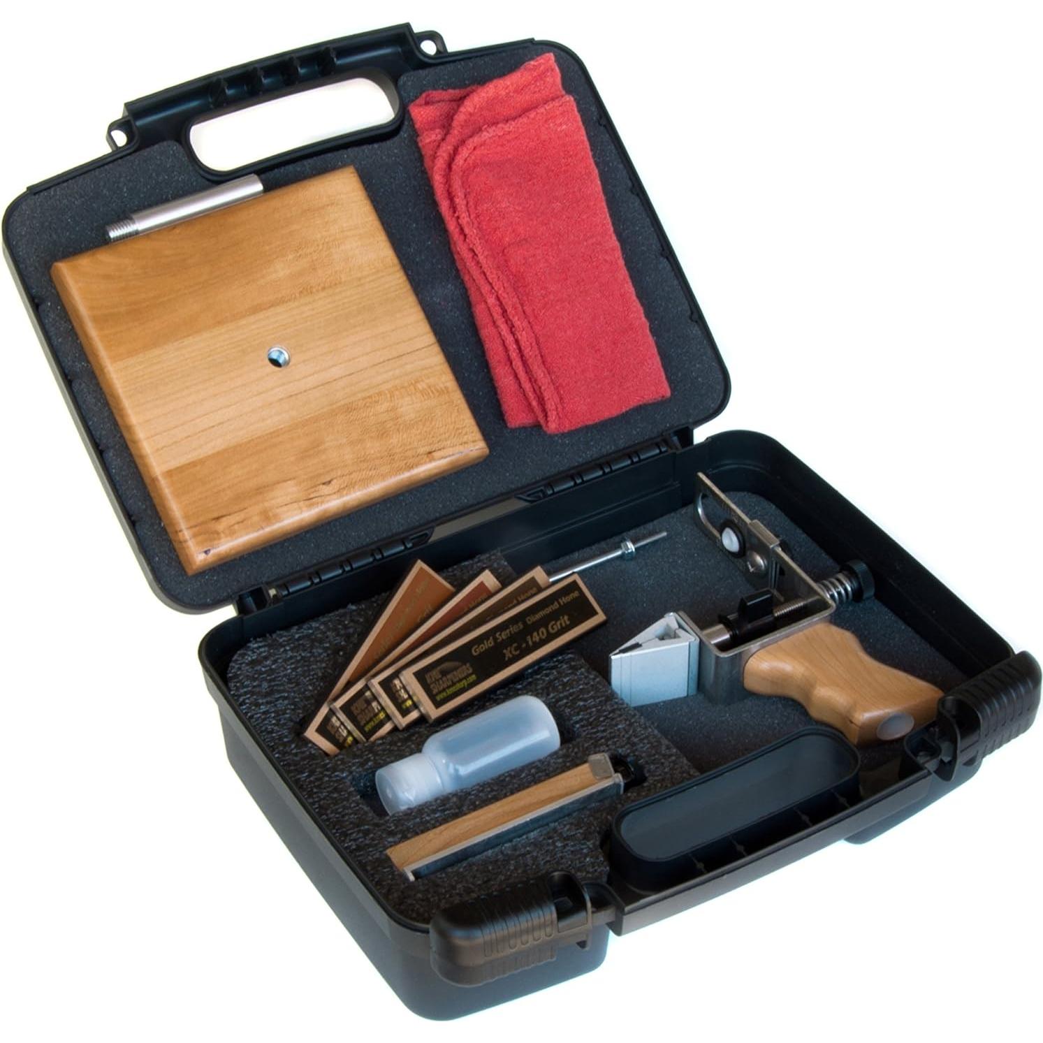 Sistema de Afilado de Cuchillos KME con Base y 4 Piedras Diamante