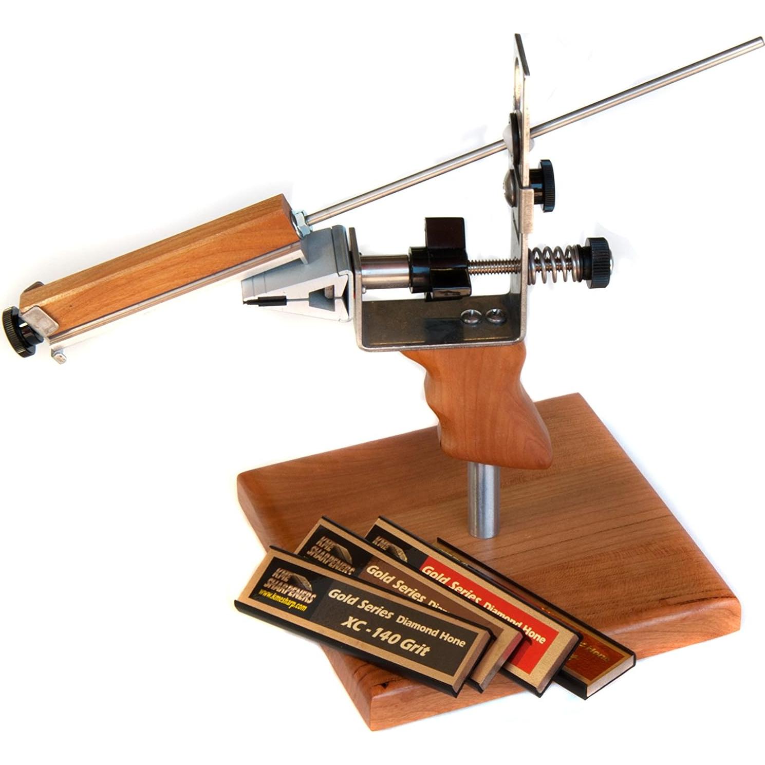 Sistema de Afilado de Cuchillos KME con Base y 4 Piedras Diamante