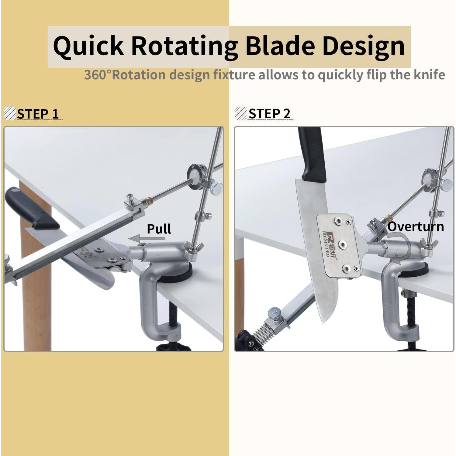 Kit de Afilado de Cuchillos CWOVRS RX-008 con 10 Piedras