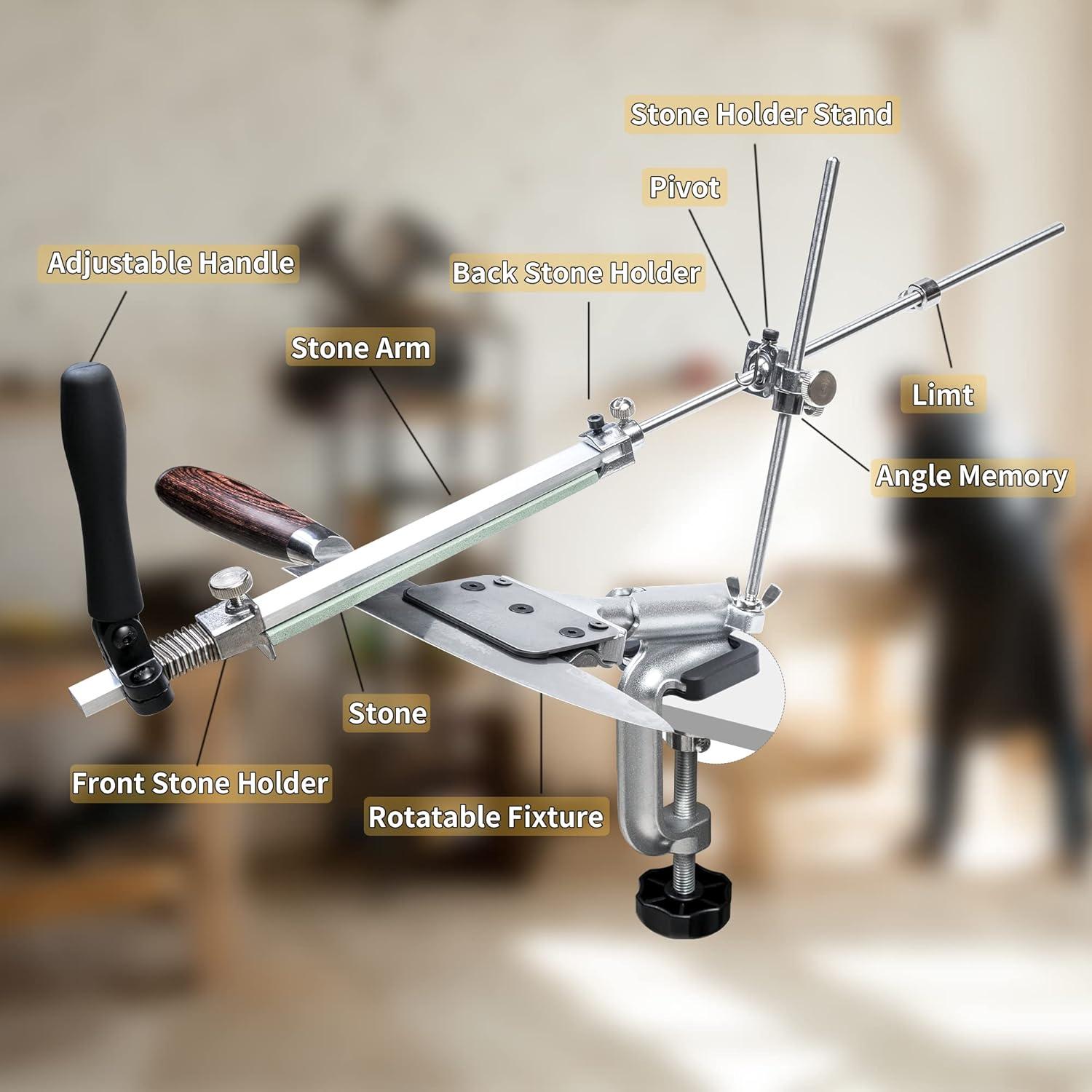 Kit de Afilado de Cuchillos CWOVRS RX-008 con 10 Piedras