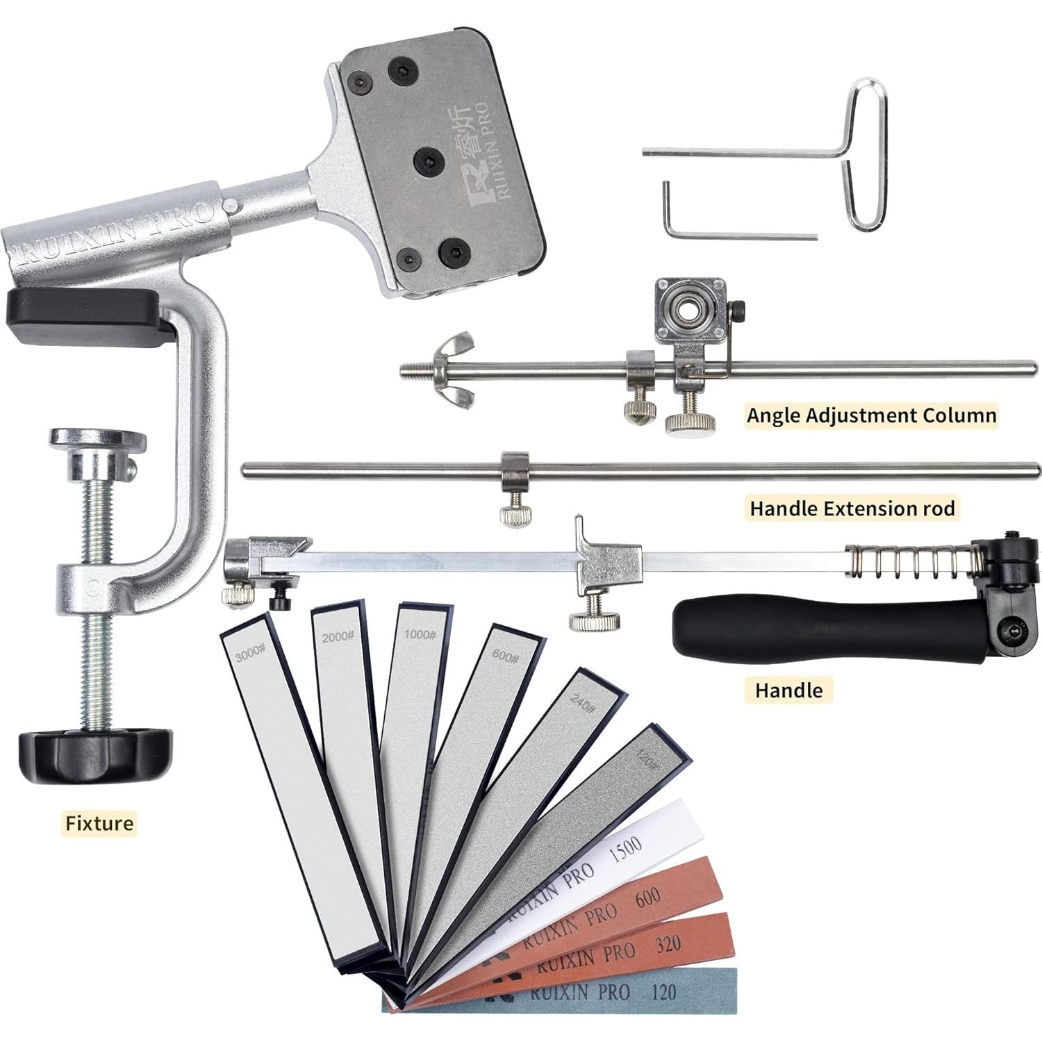Kit de Afilado de Cuchillos CWOVRS RX-008 con 10 Piedras