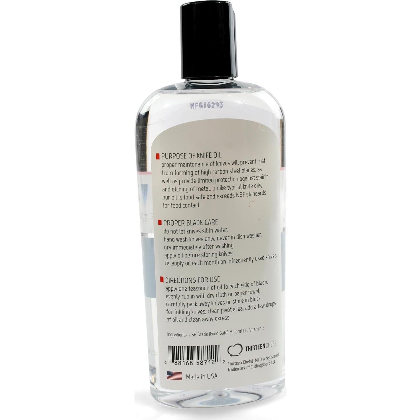 Aceite de Afilado para Cuchillos Trece Chefs 340g - Seguro para Alimentos