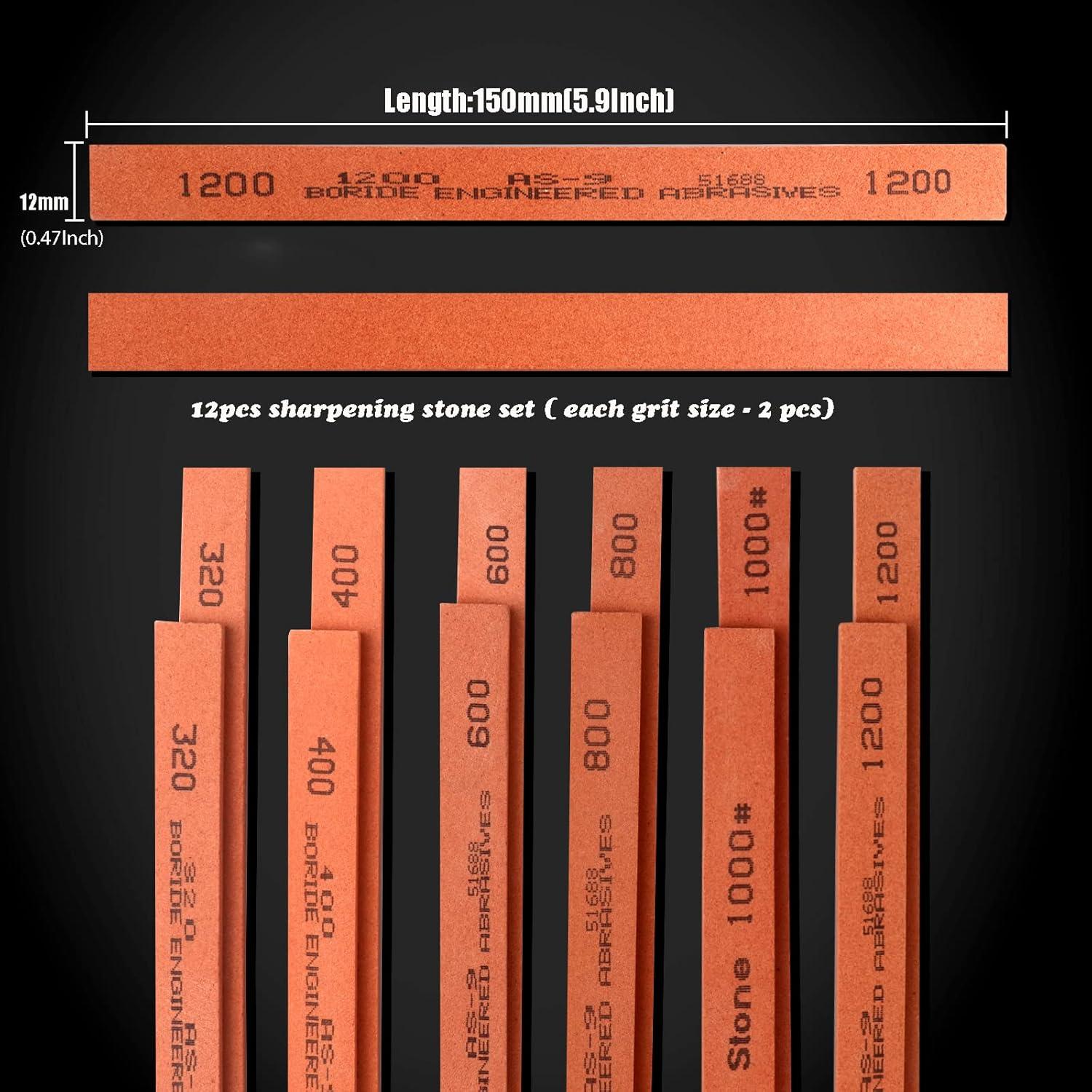 Juego de 12 Piedras de Afilado Corindón Blanco CBRIGHT