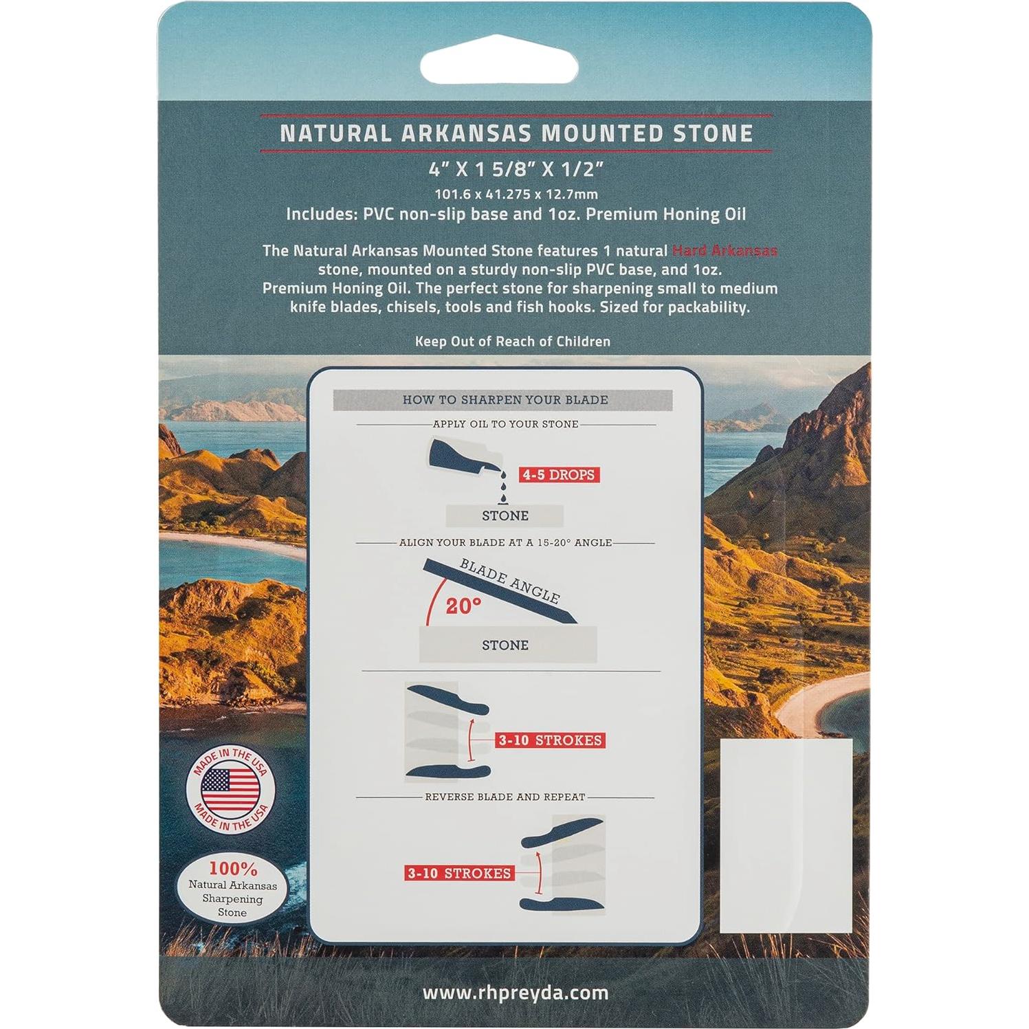 Piedra de Afilado Natural Arkansas RH Preyda 10.16x4.13cm