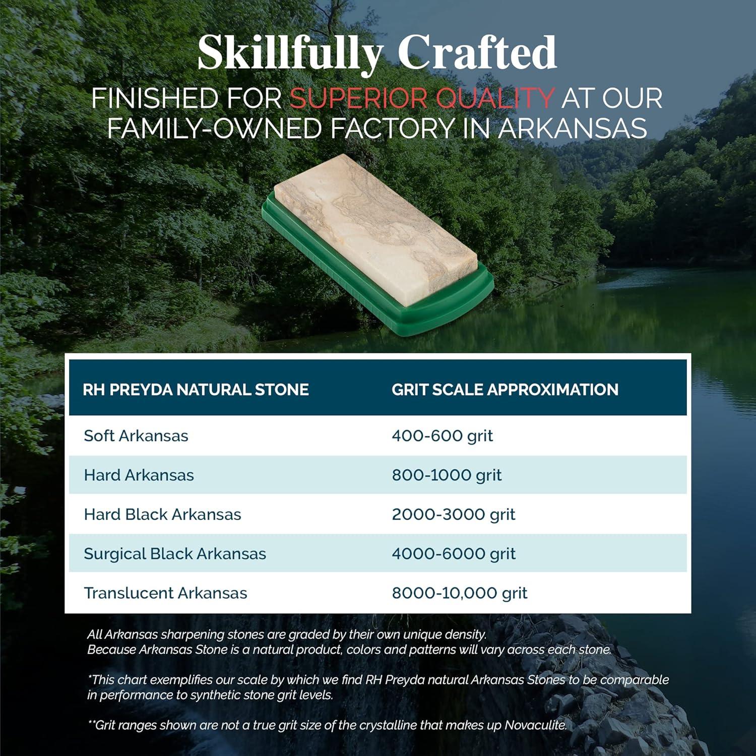 Piedra de Afilado Natural Arkansas RH Preyda 10.16x4.13cm