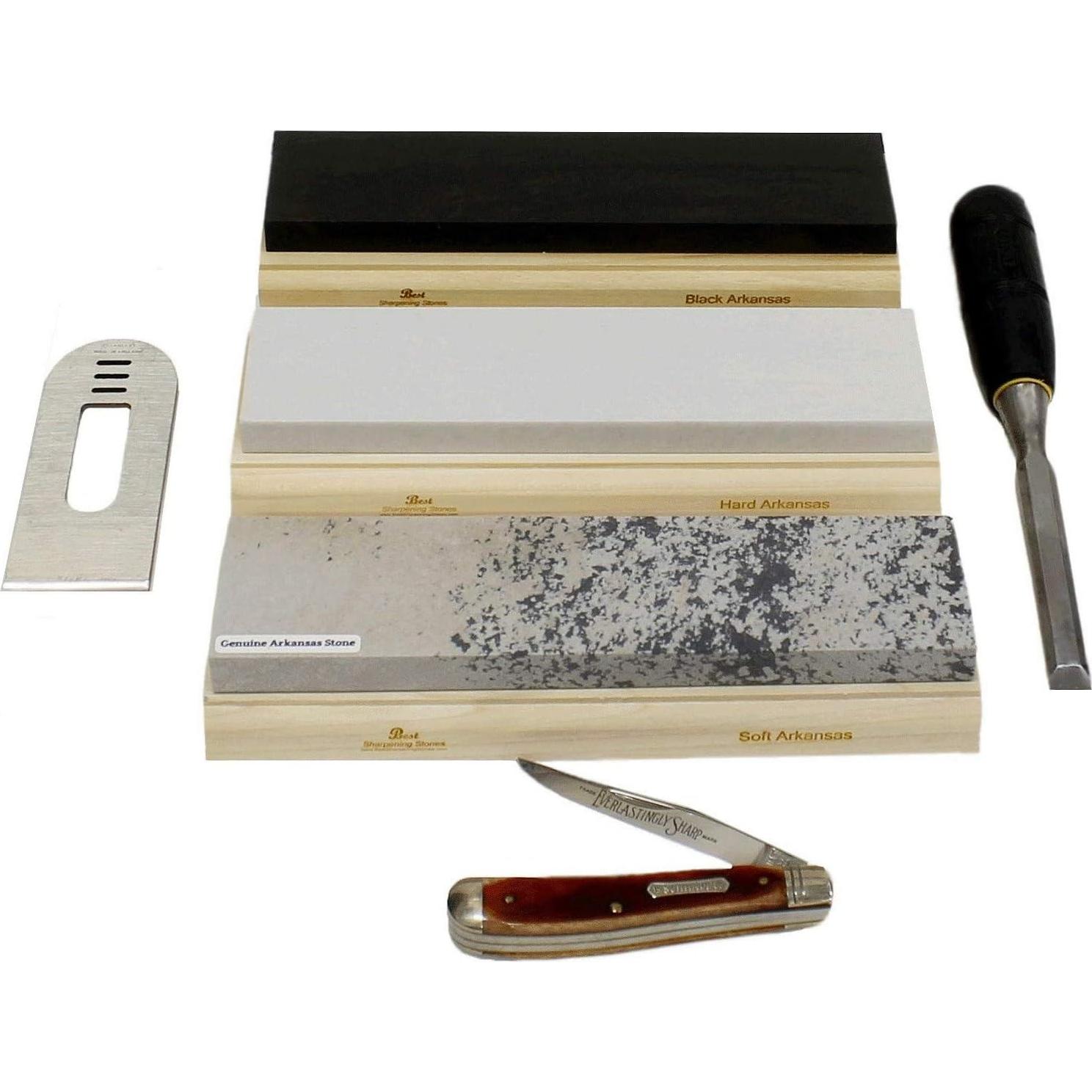 Juego de Piedras de Afilado Arkansas Mejores 6" (15.24 cm) - 3 Piezas
