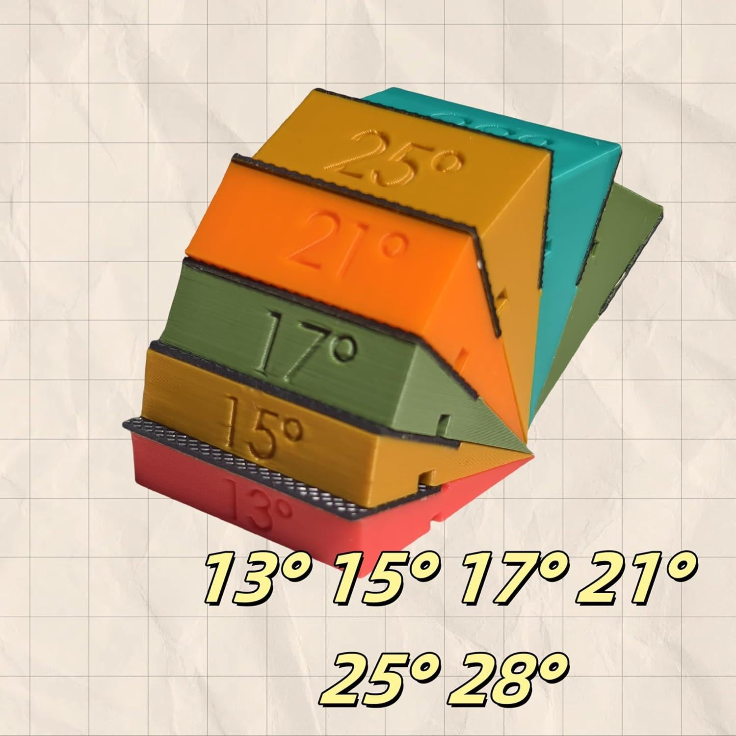 Cuñas de Guía de Mantenimiento YEVVA 13° a 28° Antideslizantes
