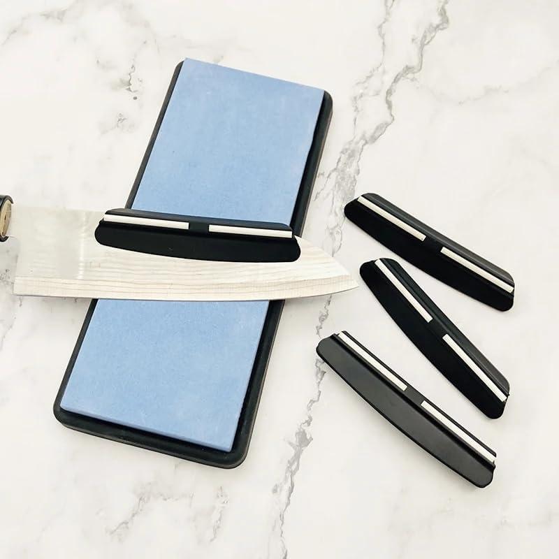 4 Guías de Afilado de Cuchillos Ceilyweli 15 Grados Negras