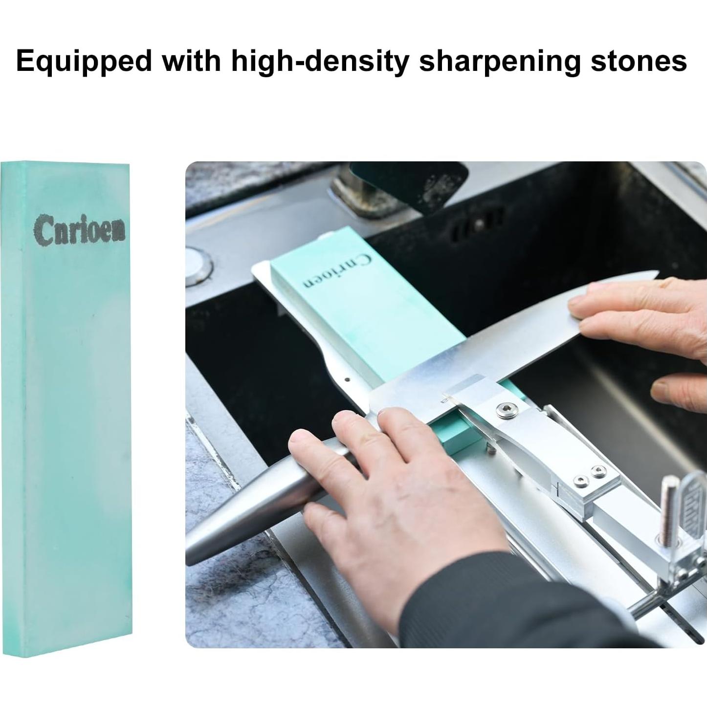 Afilador de Cuchillos Cnrioen con Piedra de Afilar y Soporte