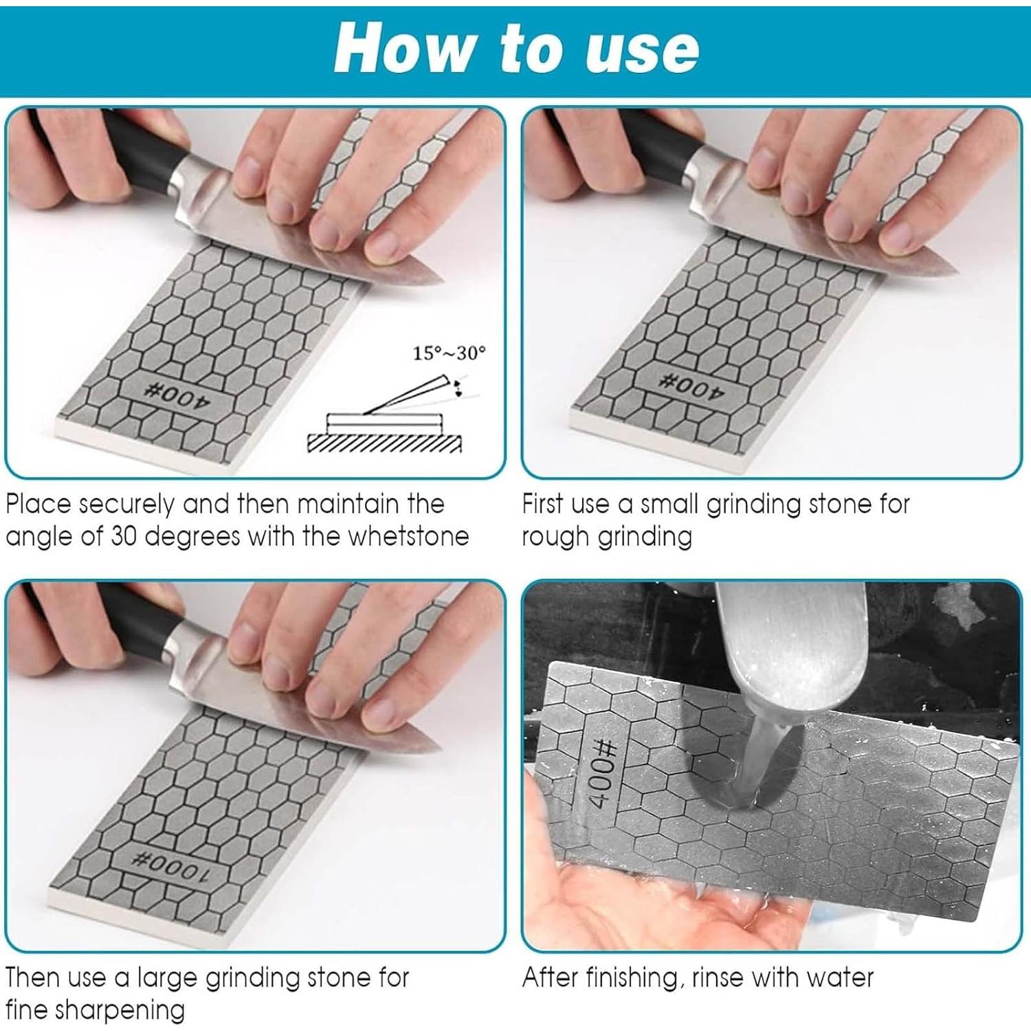 Juego de Piedras de Afilar de Diamante Lunmgleng 8 Piezas