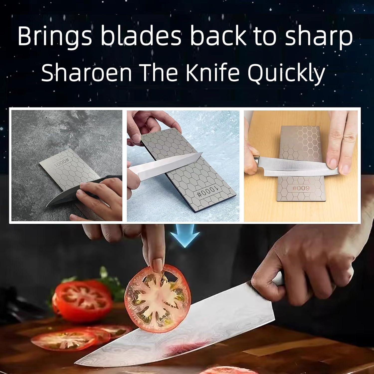 Juego de Piedras de Afilar de Diamante Lunmgleng 8 Piezas