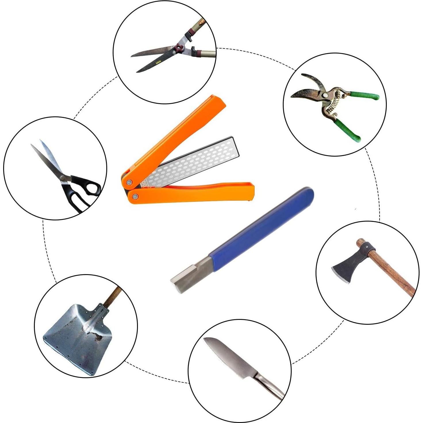 Afilador de Herramientas de Jardín Wonglea Doble Cara 400/600 Grano