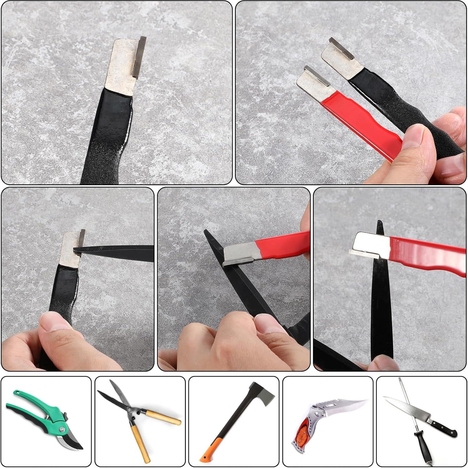 Paquete de 4 Afiladores de Cuchillos Hpmjz Portátiles 12 cm